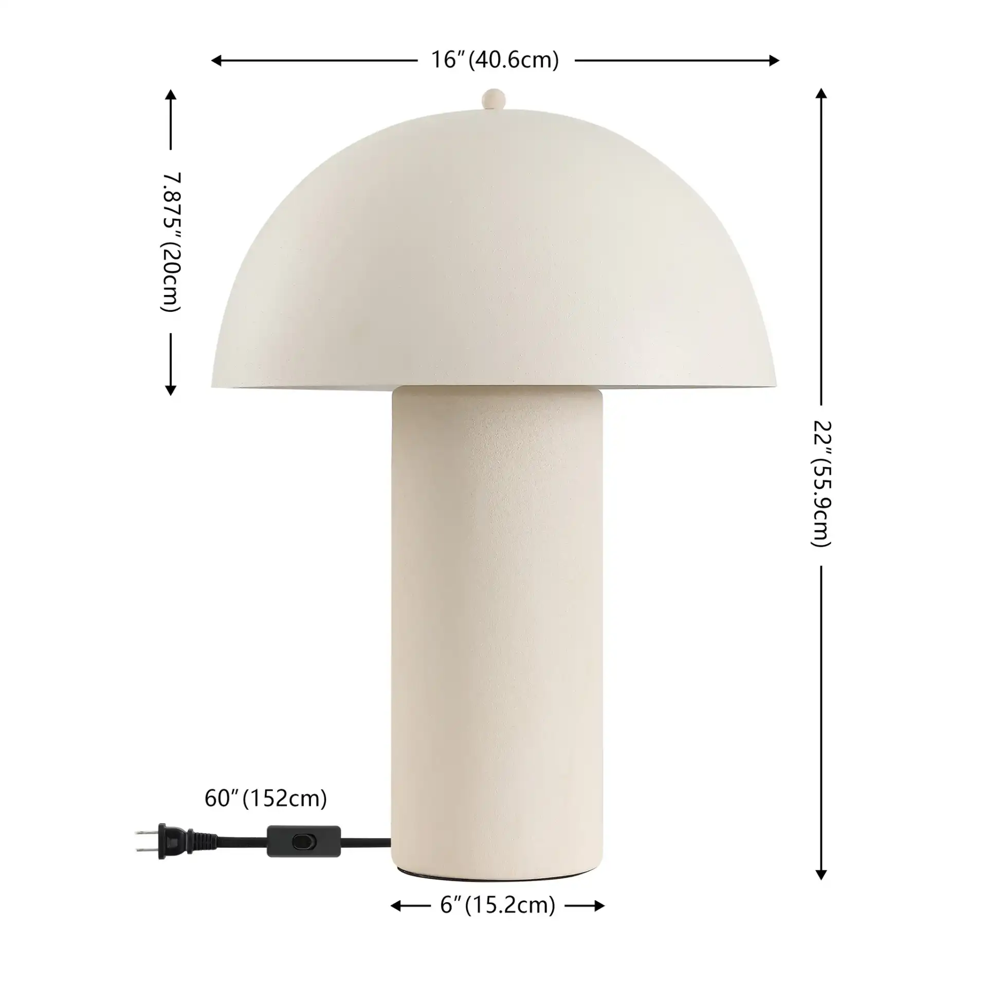 Masson Table Lamp in Sand, detail view