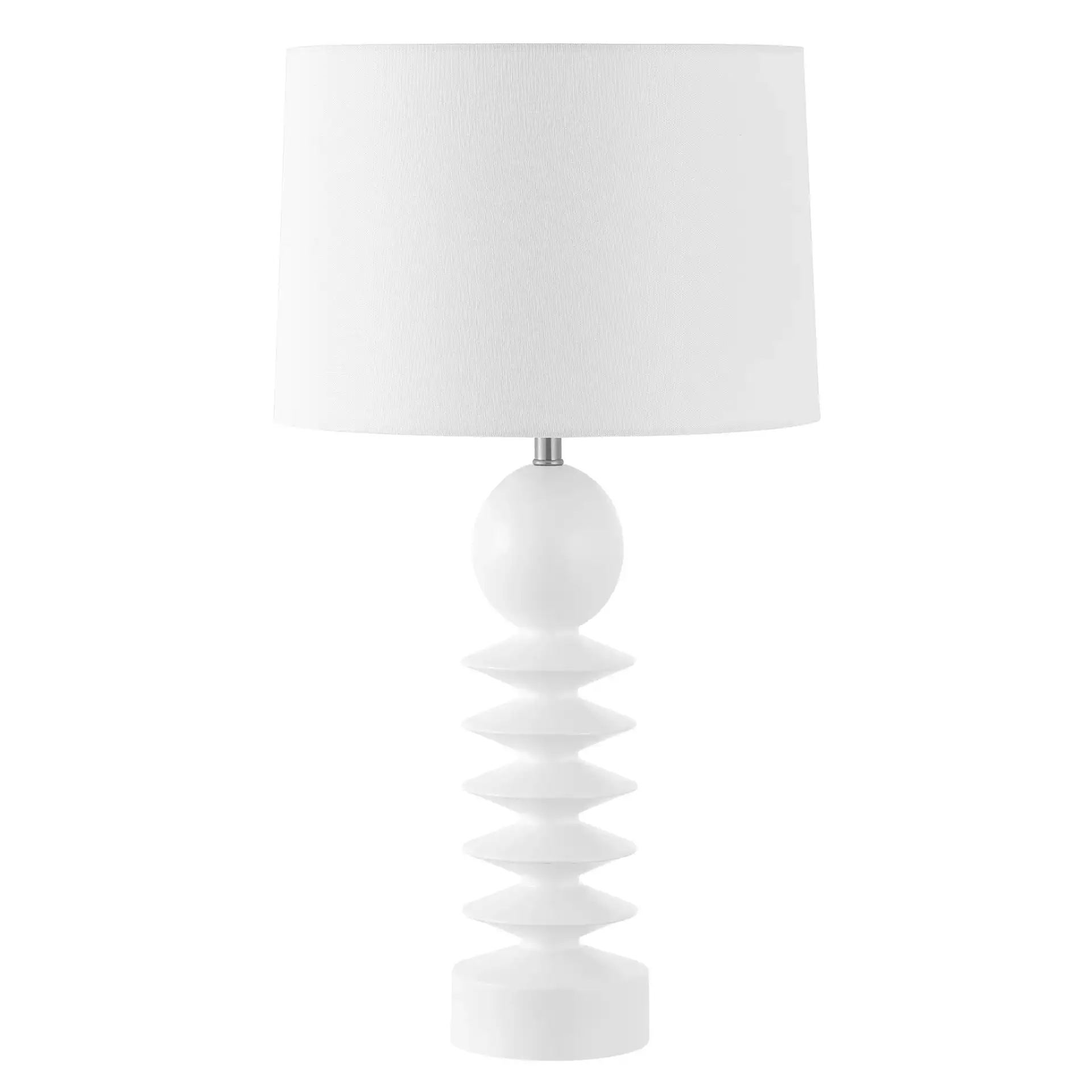 Loza Table Lamp in White Washed, detail view