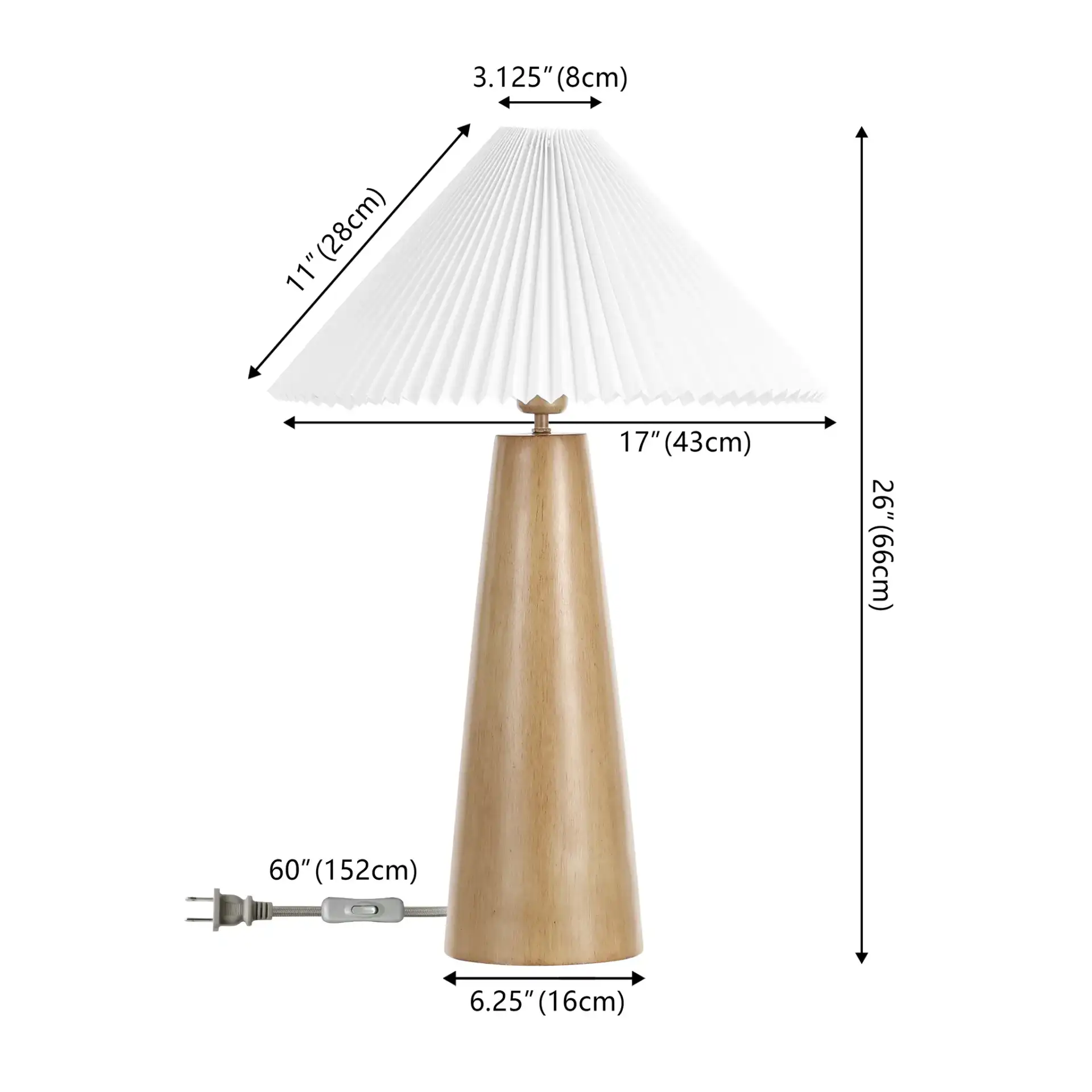 Freya Table Lamp in Antique Brown, detail view