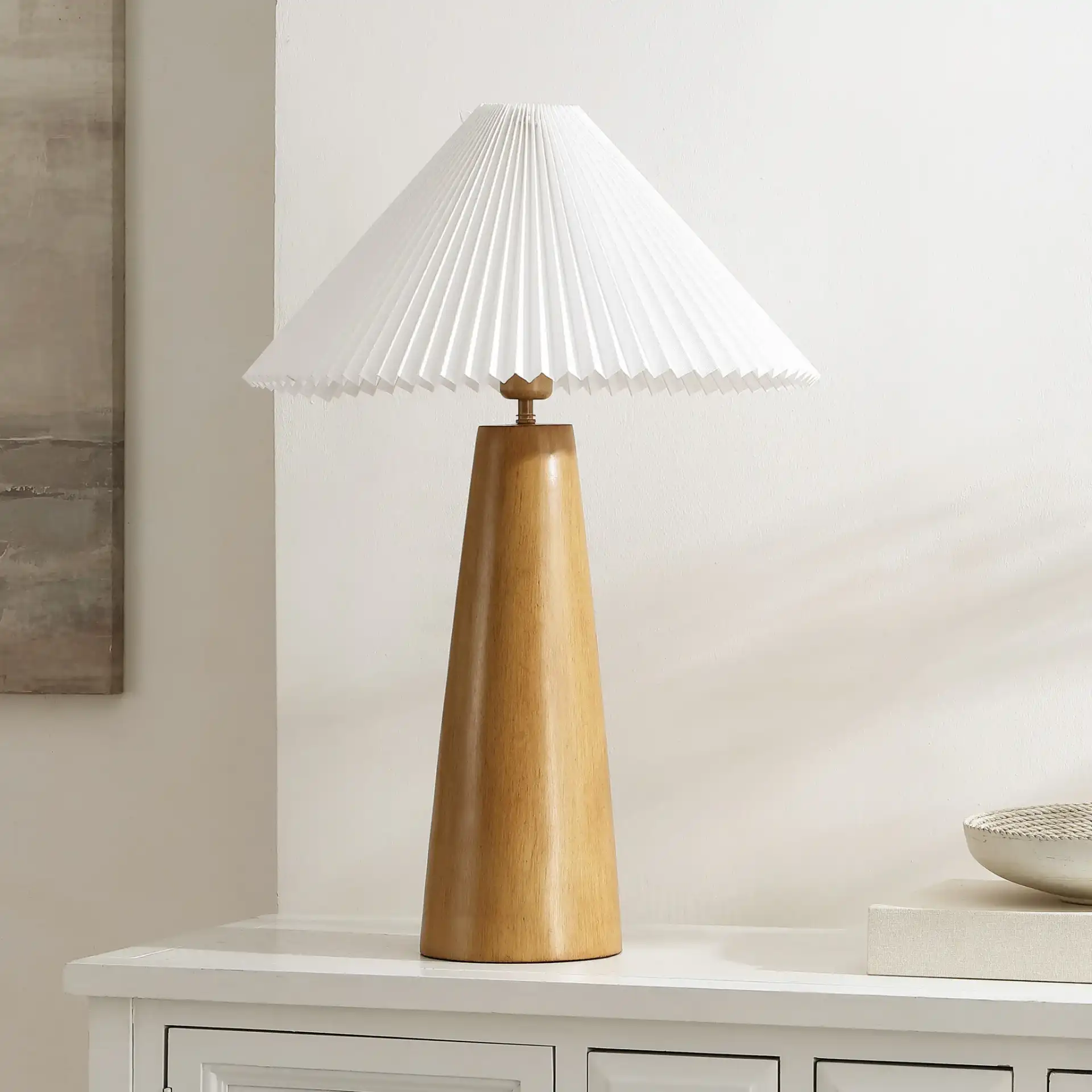 Freya Table Lamp in Antique Brown in a styled room