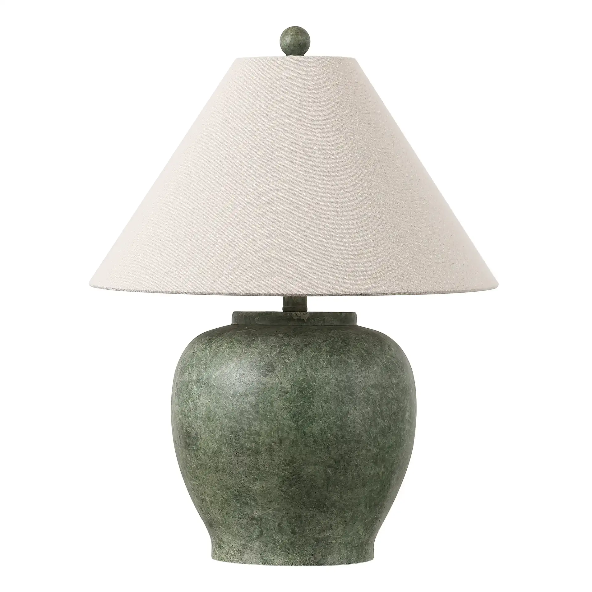 Dylan Table Lamp in Antique Green, detail view