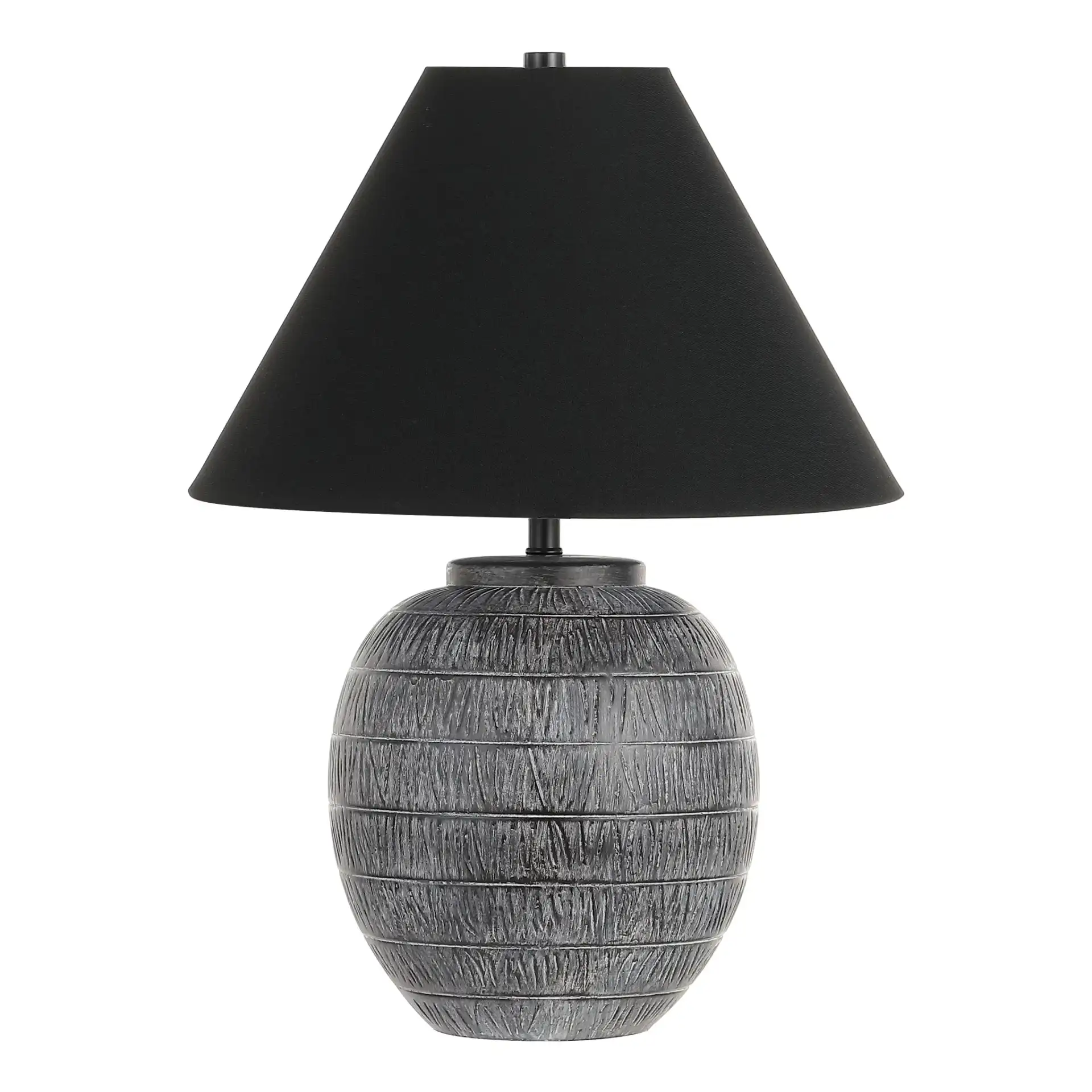 Naomi Table Lamp in Gray / Black, detail view