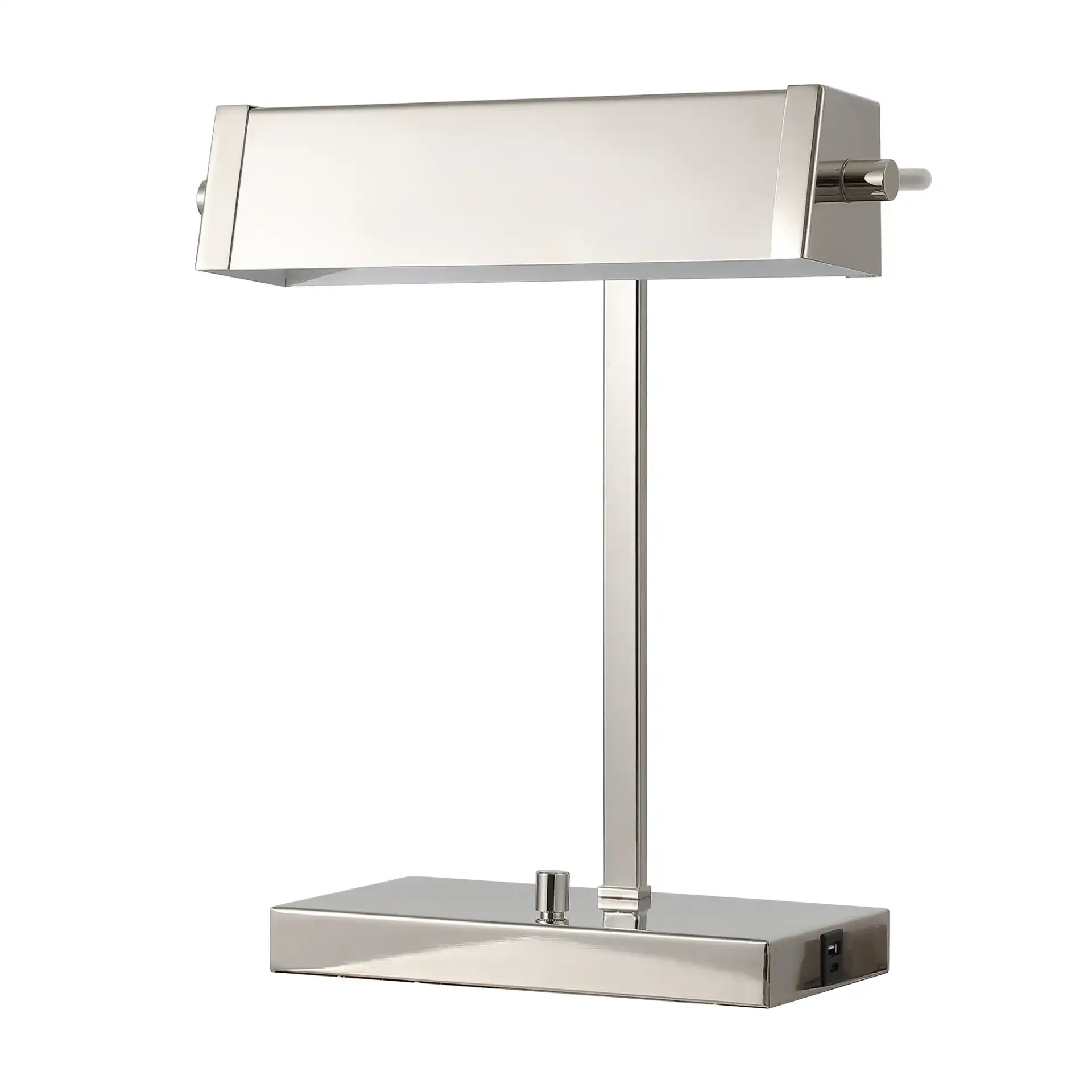 Rylan Table Lamp in Polished Nickel, detail view