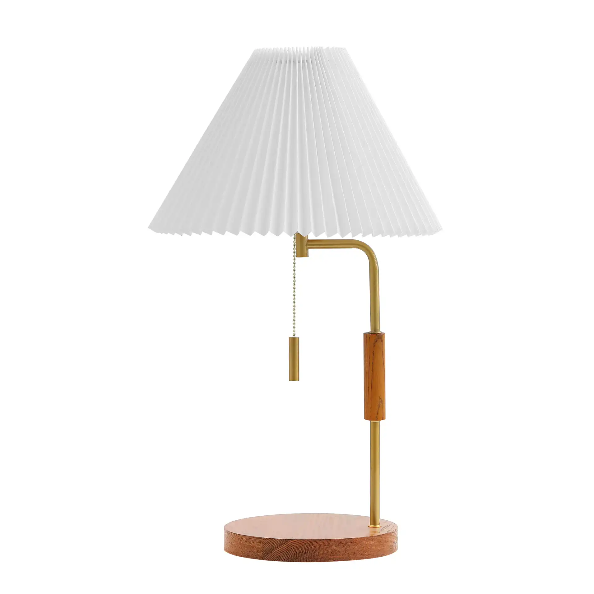 Jonah Table Lamp in Walnut / Brass, detail view