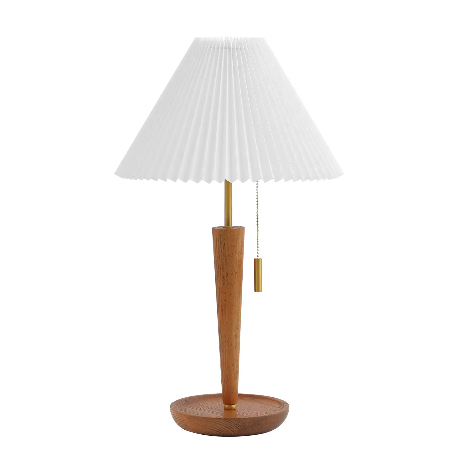 Ronny Table Lamp in Walnut / Brass, detail view