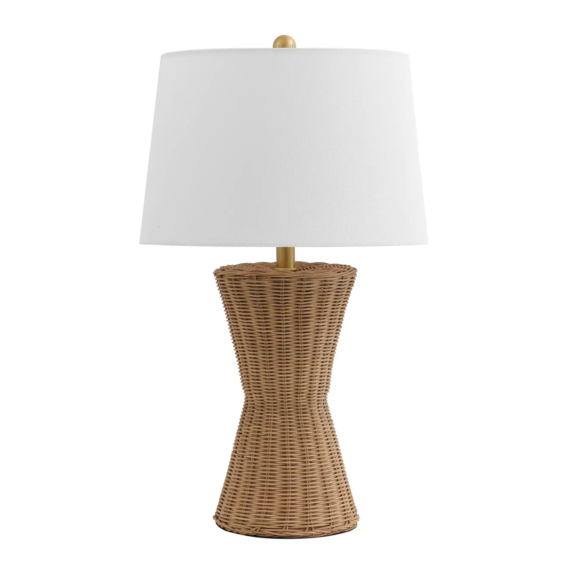Aitana Table Lamp in Natural / Brass, detail view