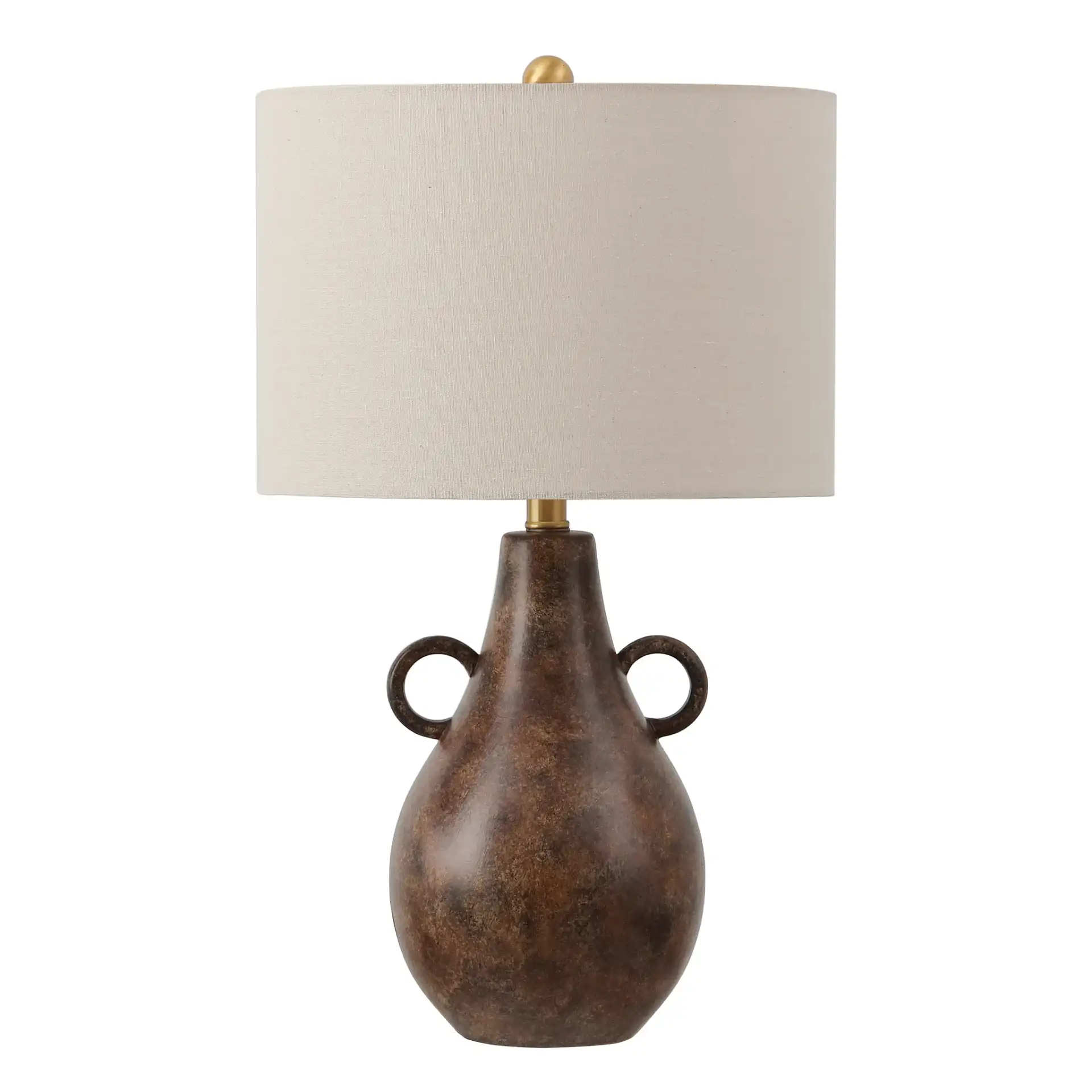 Shiloh Table Lamp in Antique Brown, detail view