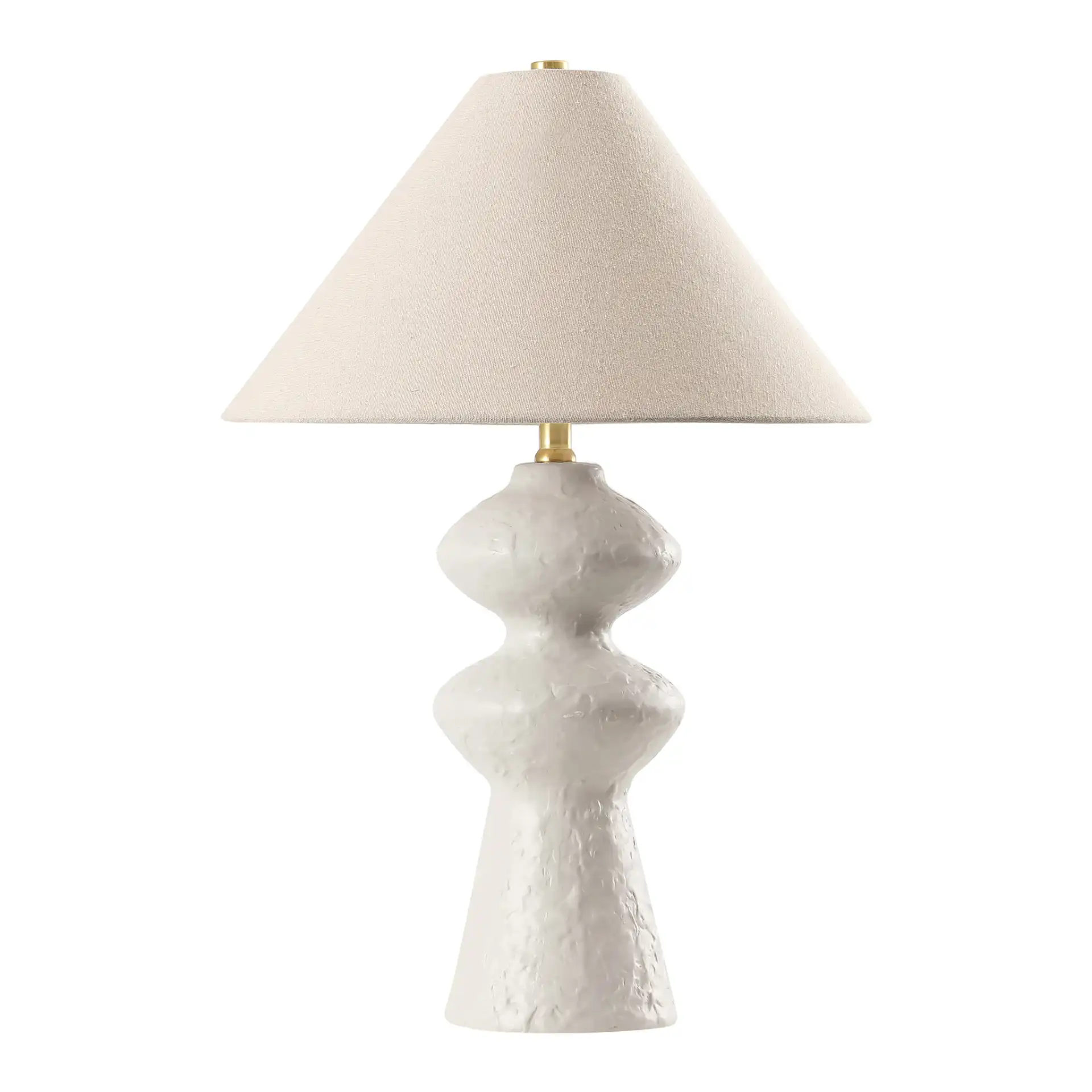 Keira Table Lamp in White / Oatmeal, detail view