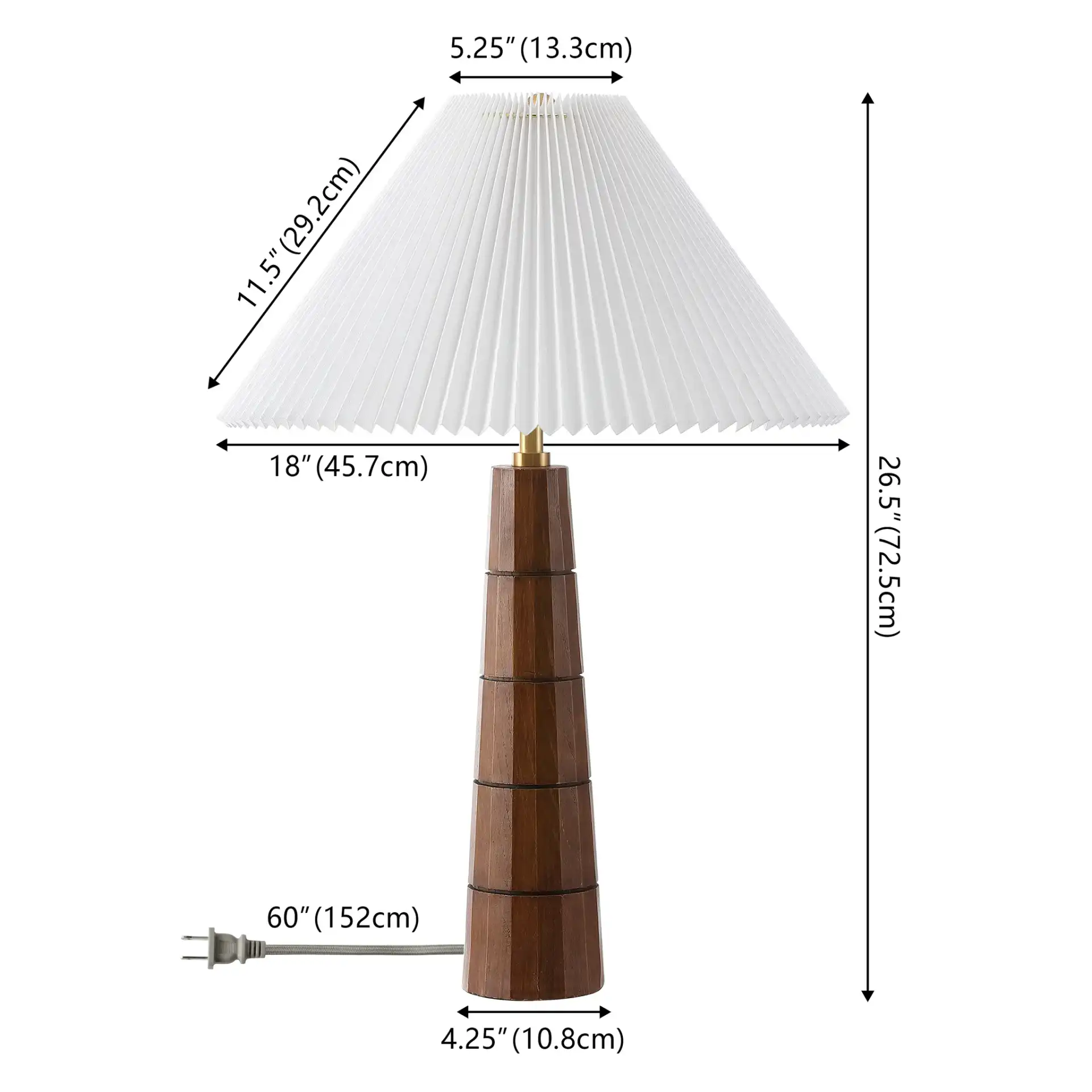 Isla Table Lamp in Natural, detail view