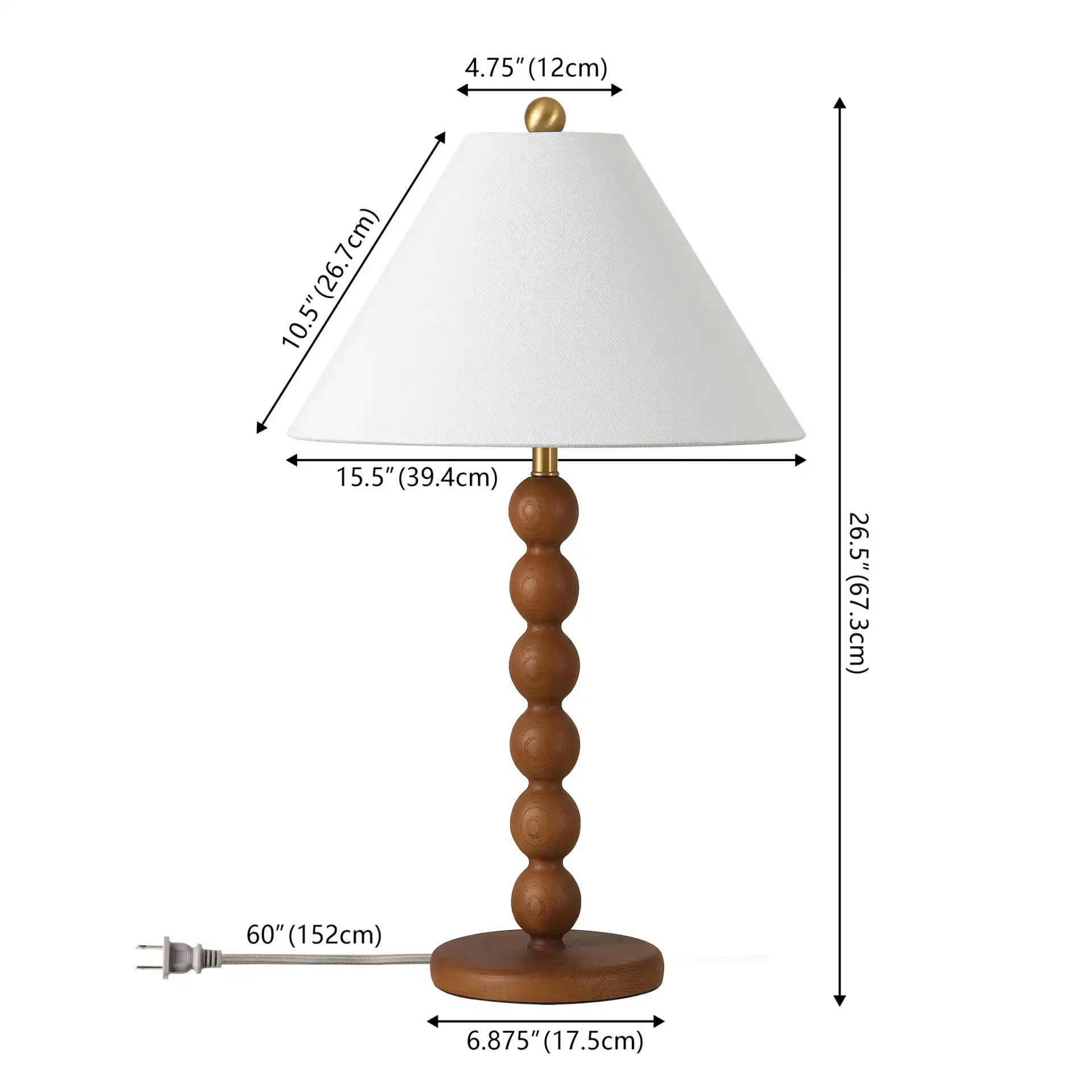 Sanne Table Lamp in Natural, detail view