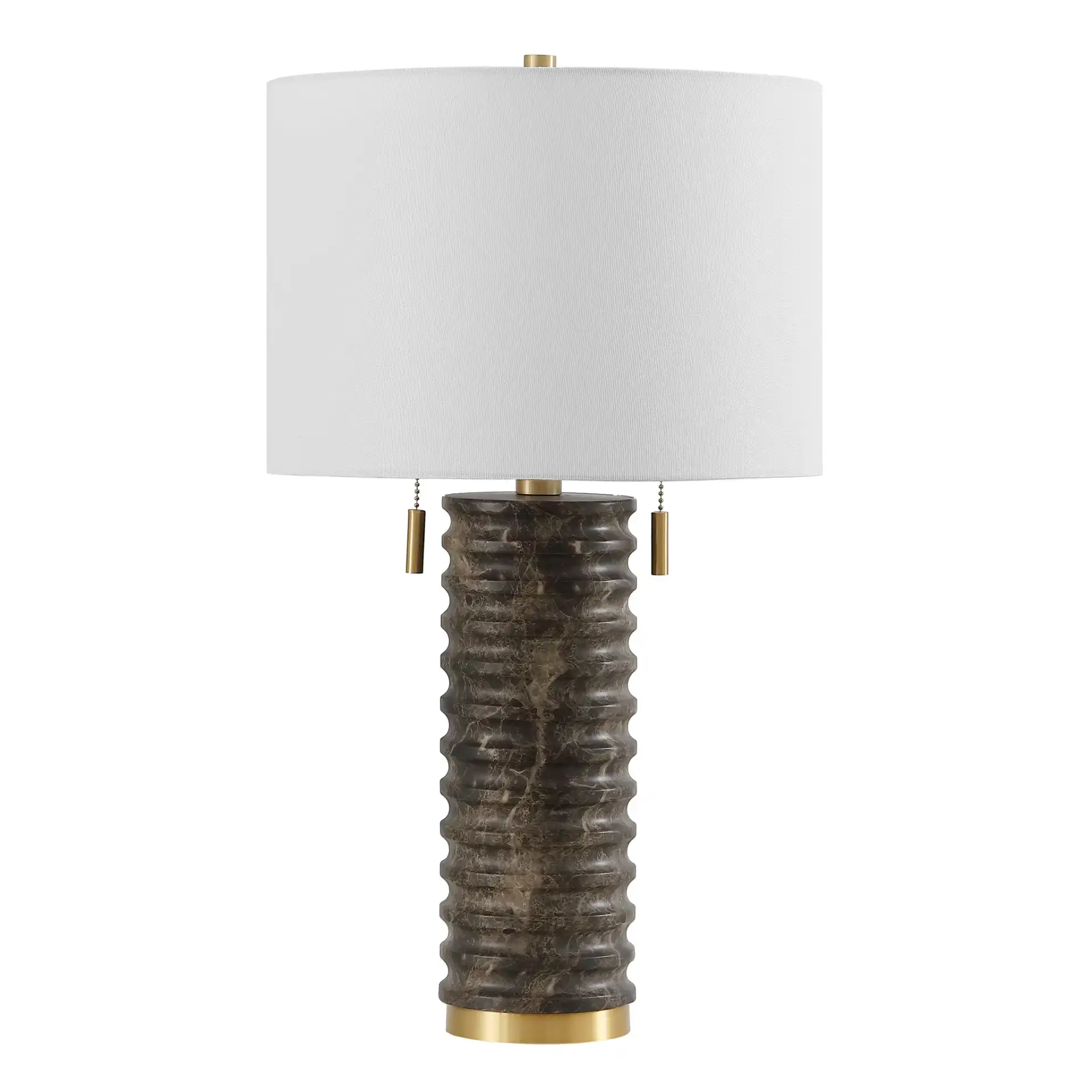 Tova Table Lamp in Dark Gray, detail view