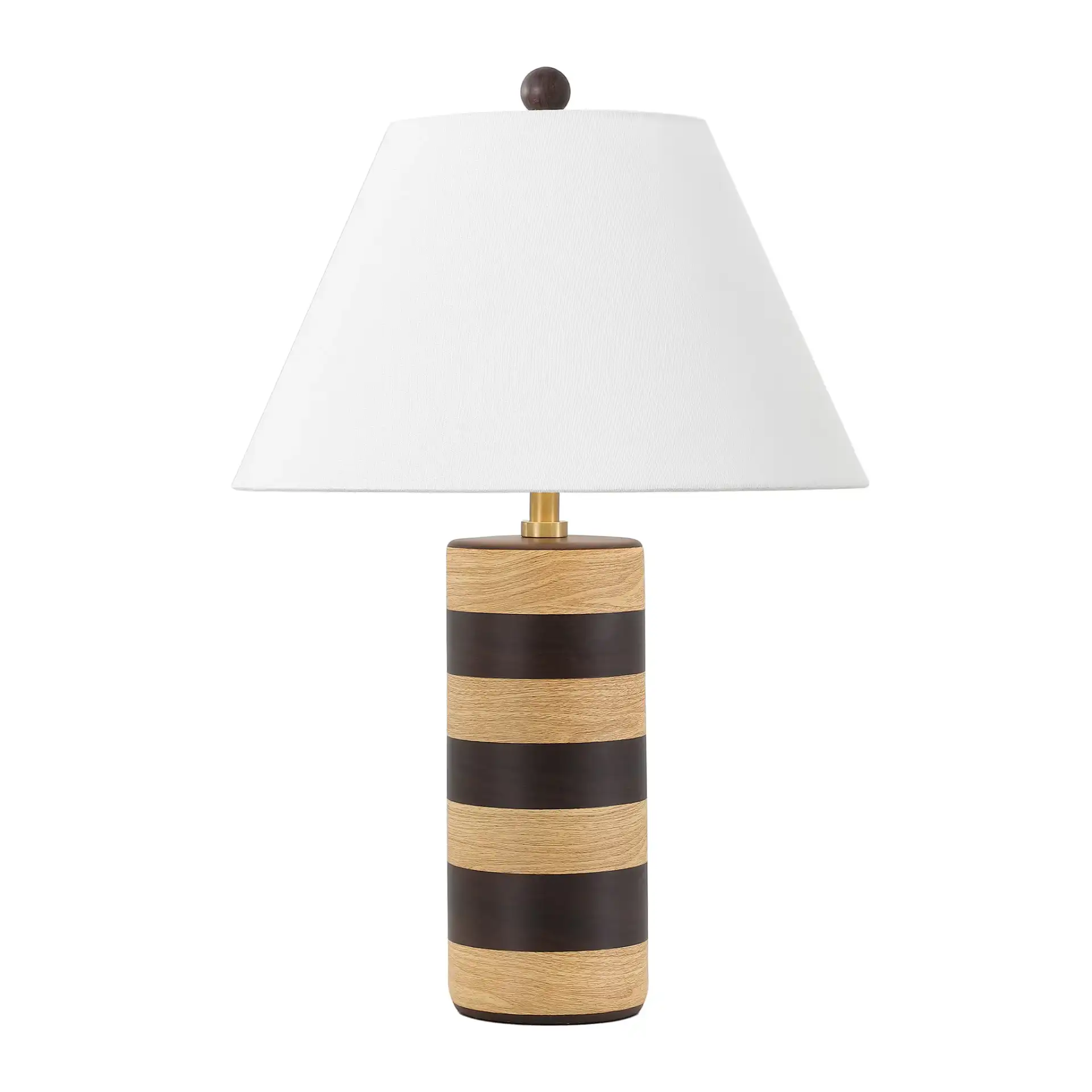 Shea Table Lamp in Light Brown / Dark Brown, detail view