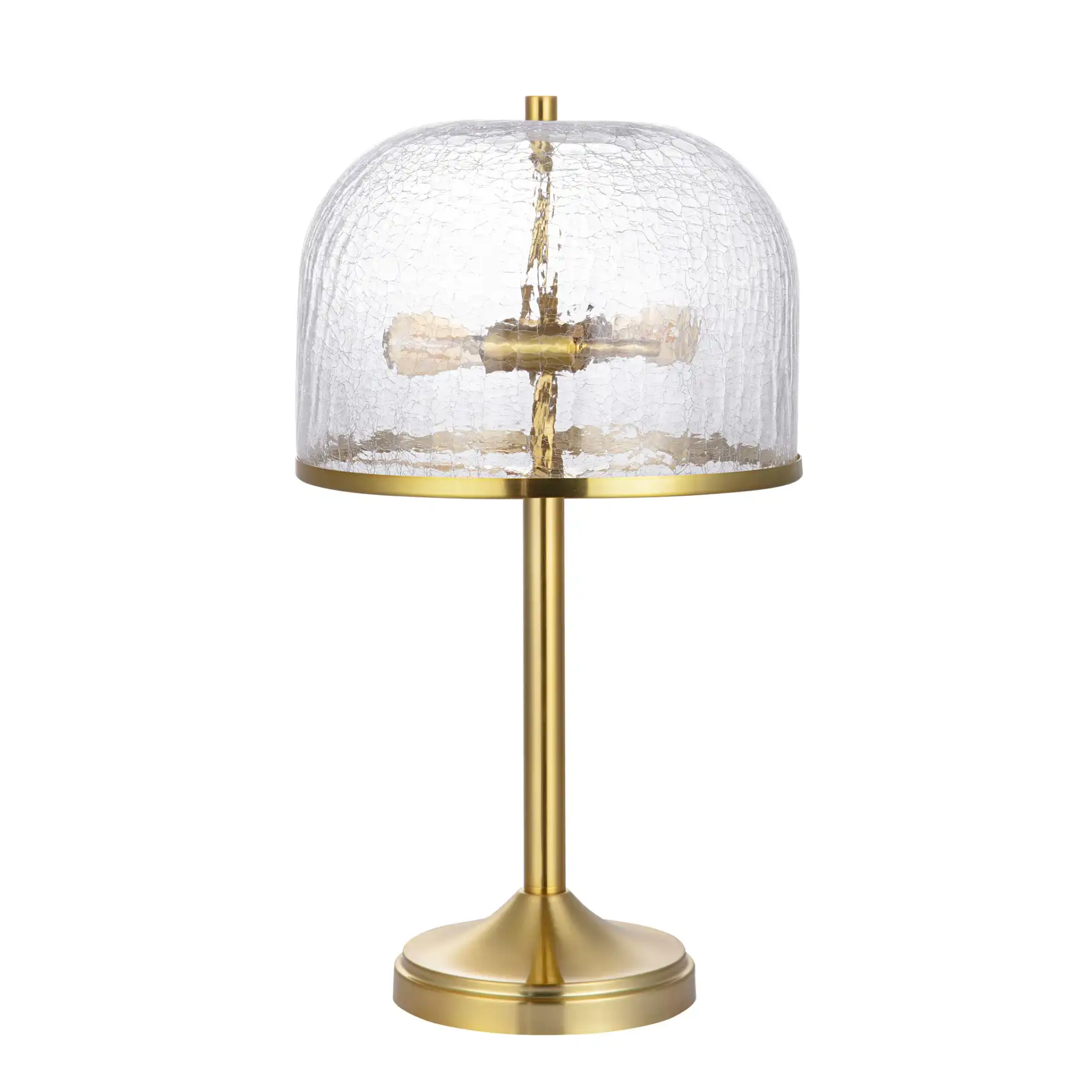 Daye Table Lamp in Clear / Brass, detail view