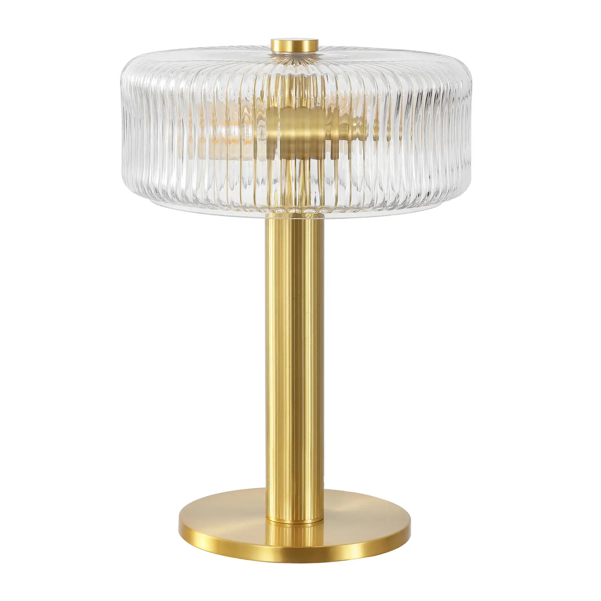 Dua Table Lamp in Clear / Brass, detail view