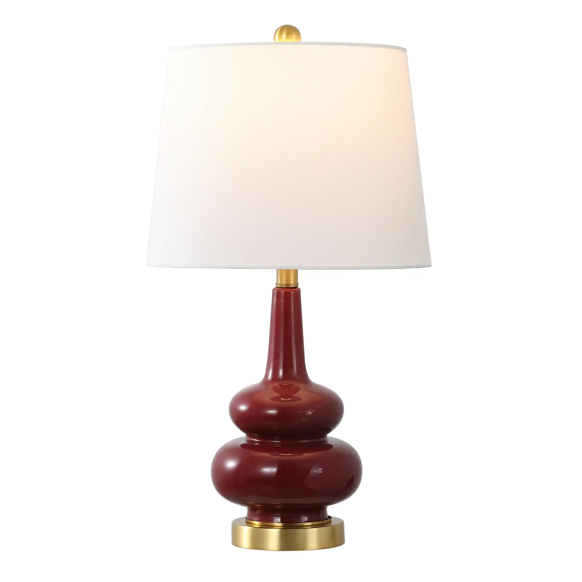 Evie Table Lamp in Cranberry