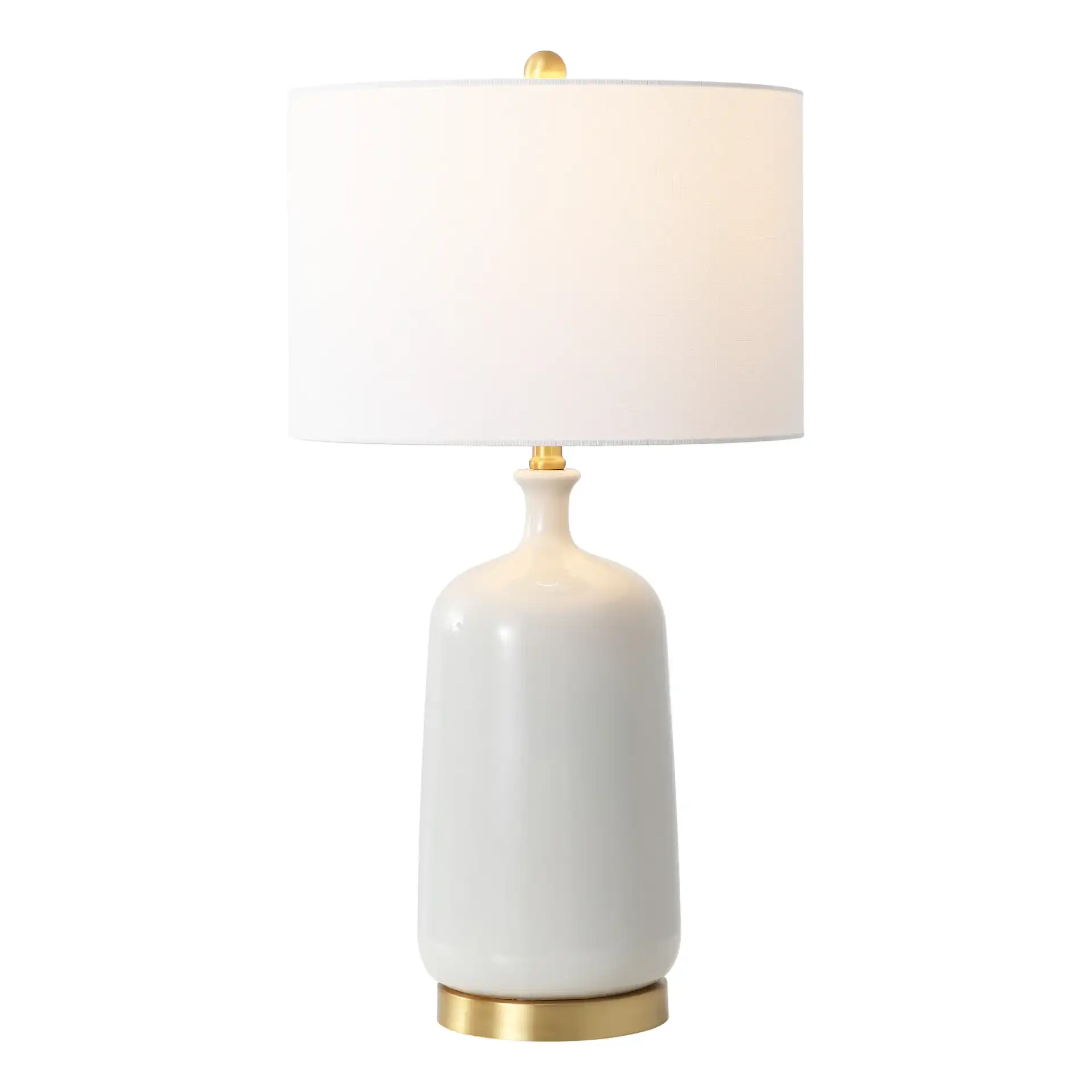 Stevie Table Lamp in Cream / Brass