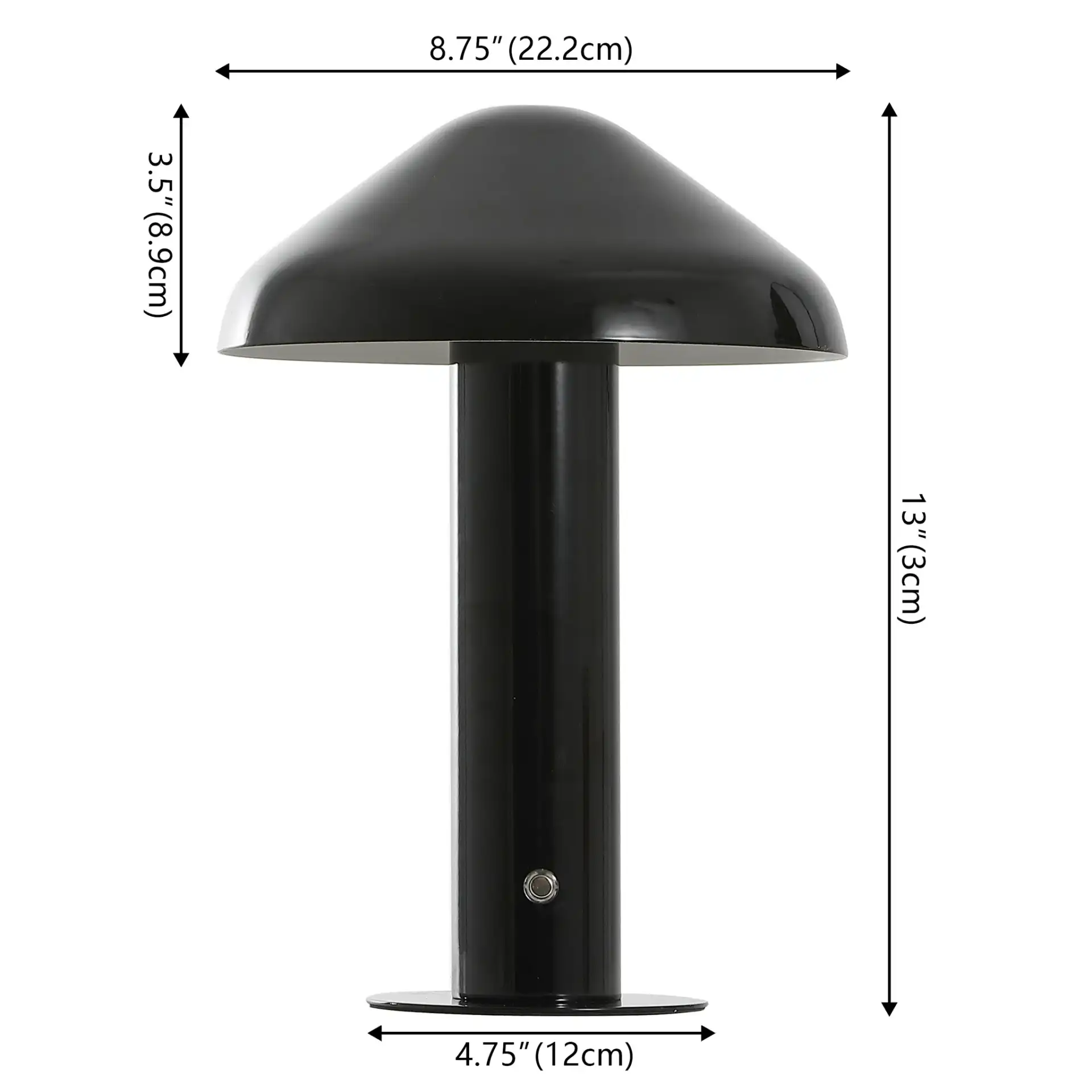 Jace Table Lamp in Black, detail view