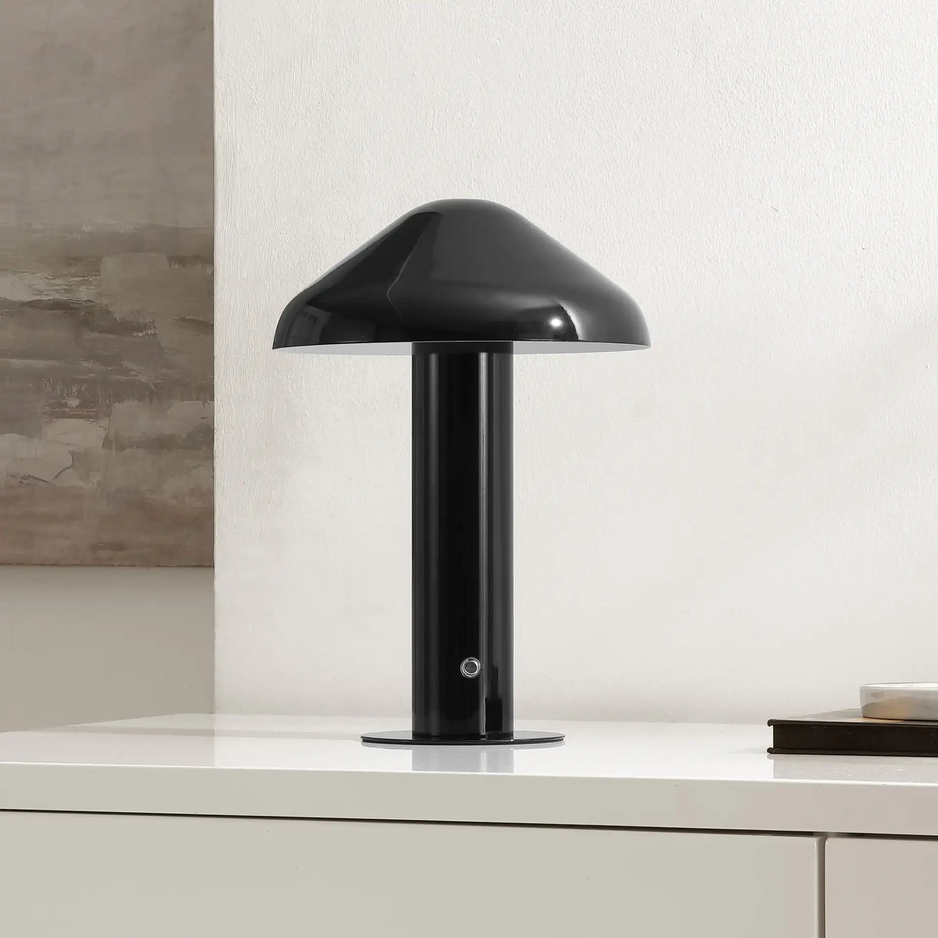 Jace Table Lamp in Black in a styled room