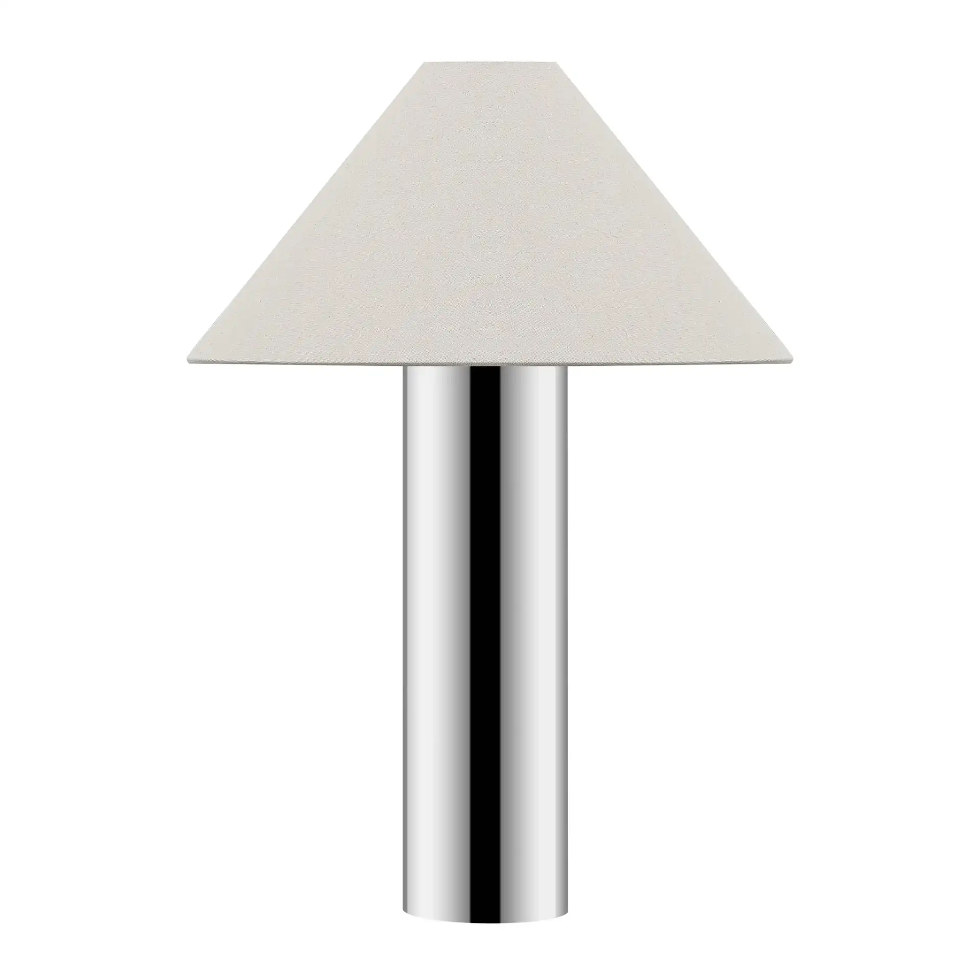 Cheri Table Lamp in Chrome / White, detail view