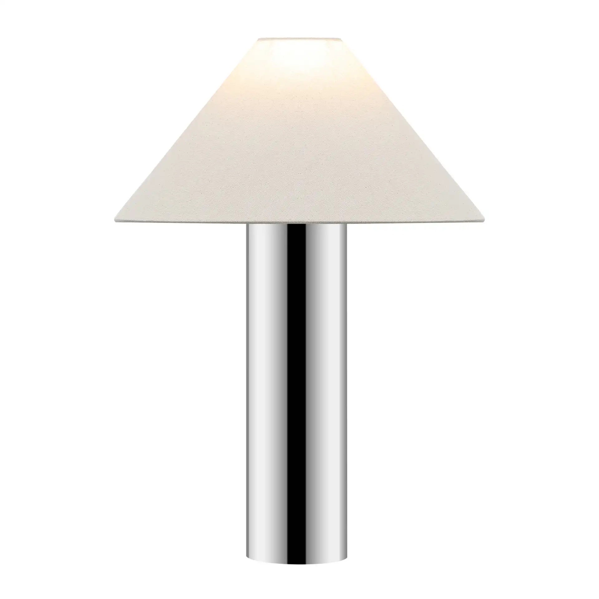 Cheri Table Lamp in Chrome / White