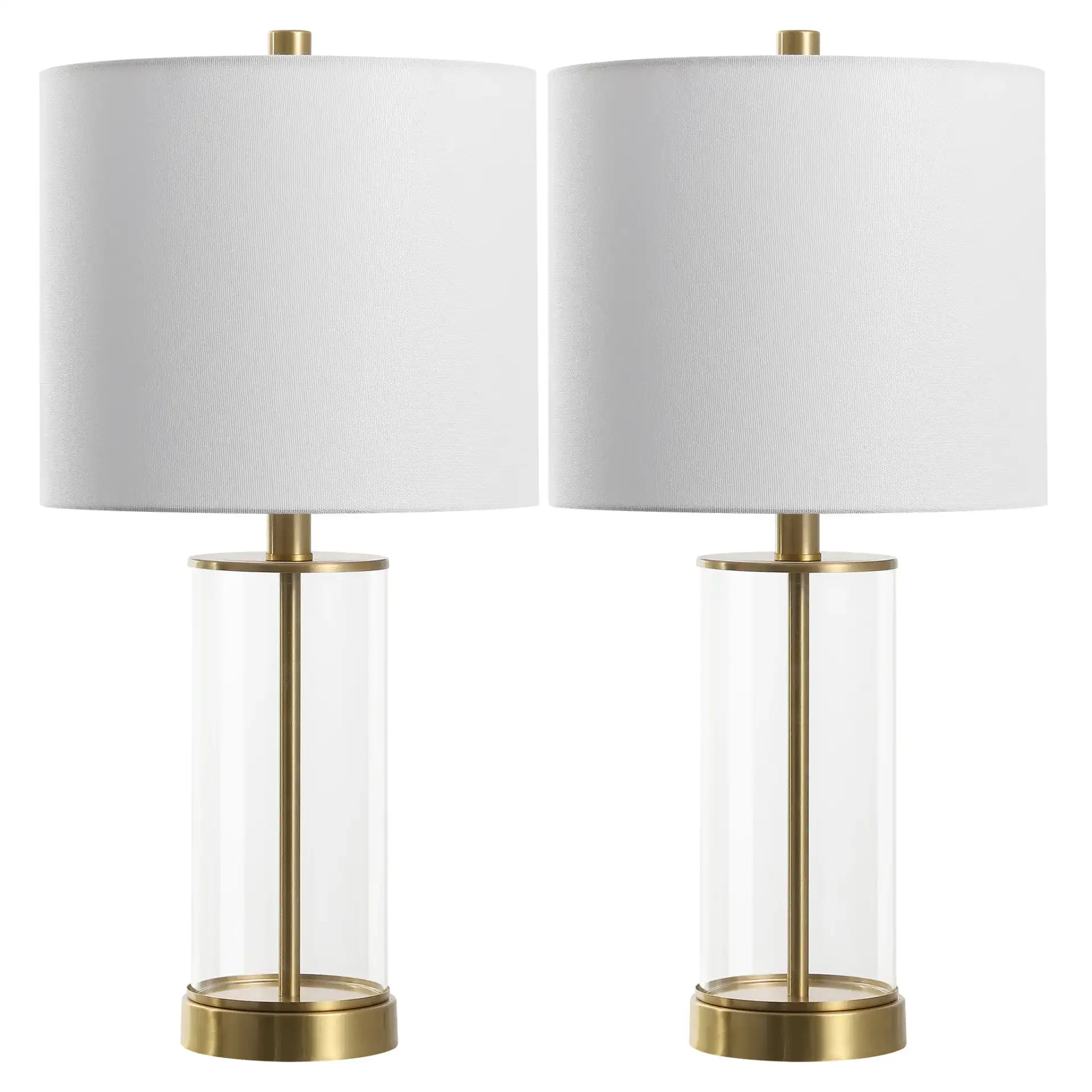 Anders Table Lamp (Set Of 2) in Clear / Brass, detail view