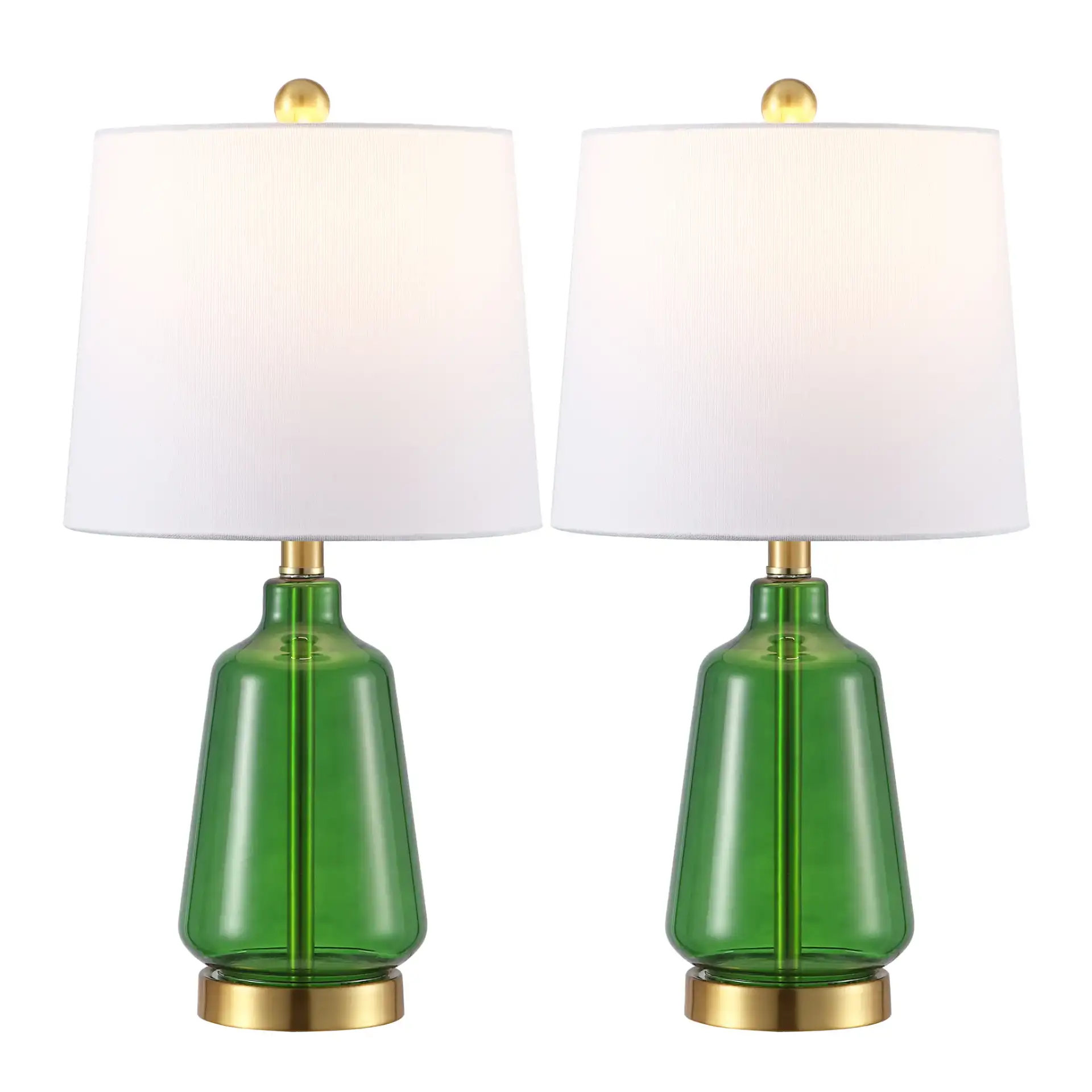 Aren Table Lamp (Set Of 2) in Green / Brass