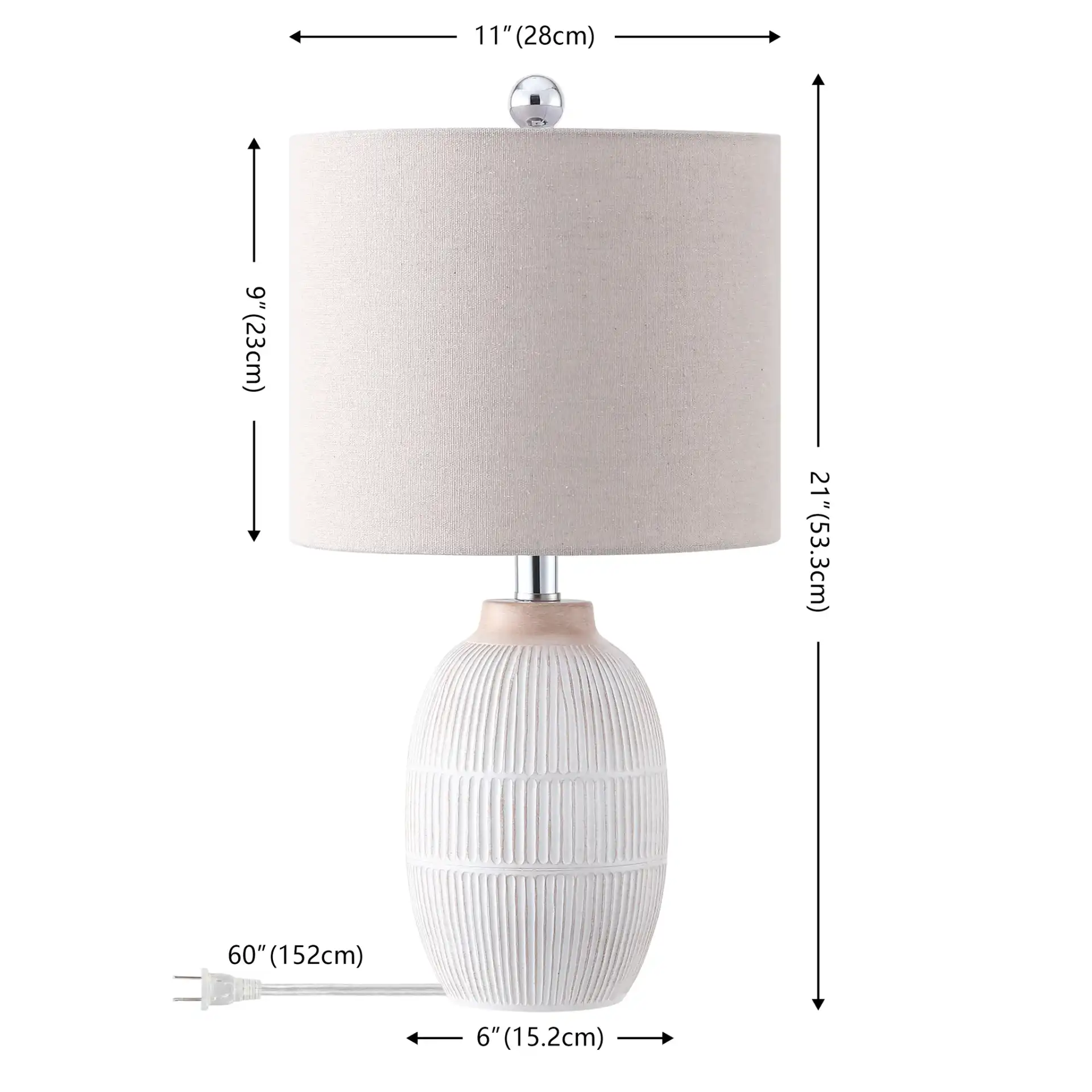 Thom Table Lamp (Set Of 2) in Brown, detail view