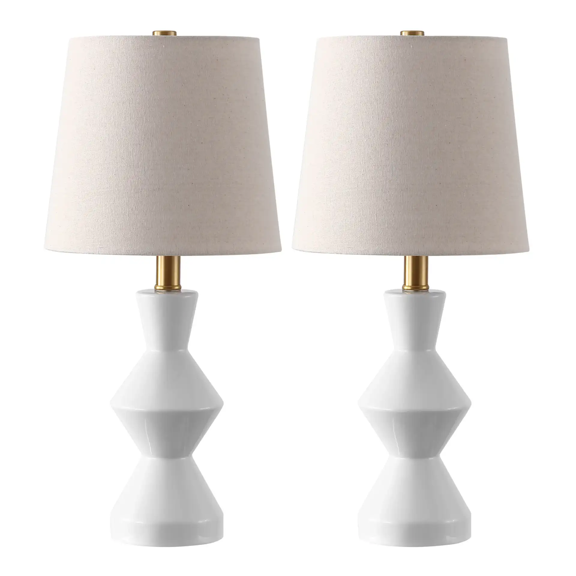 Noven Table Lamp (Set Of 2) in White, detail view