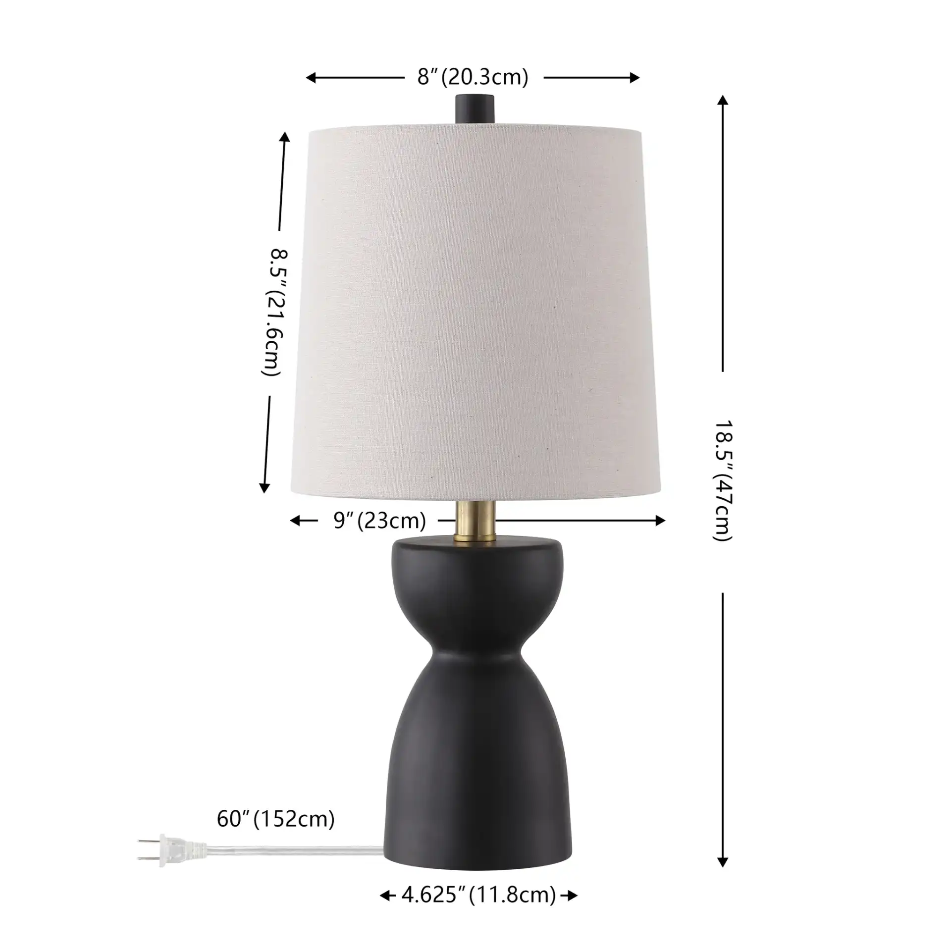 Dunia Table Lamp (Set Of 2) in Chocolate Brown, detail view