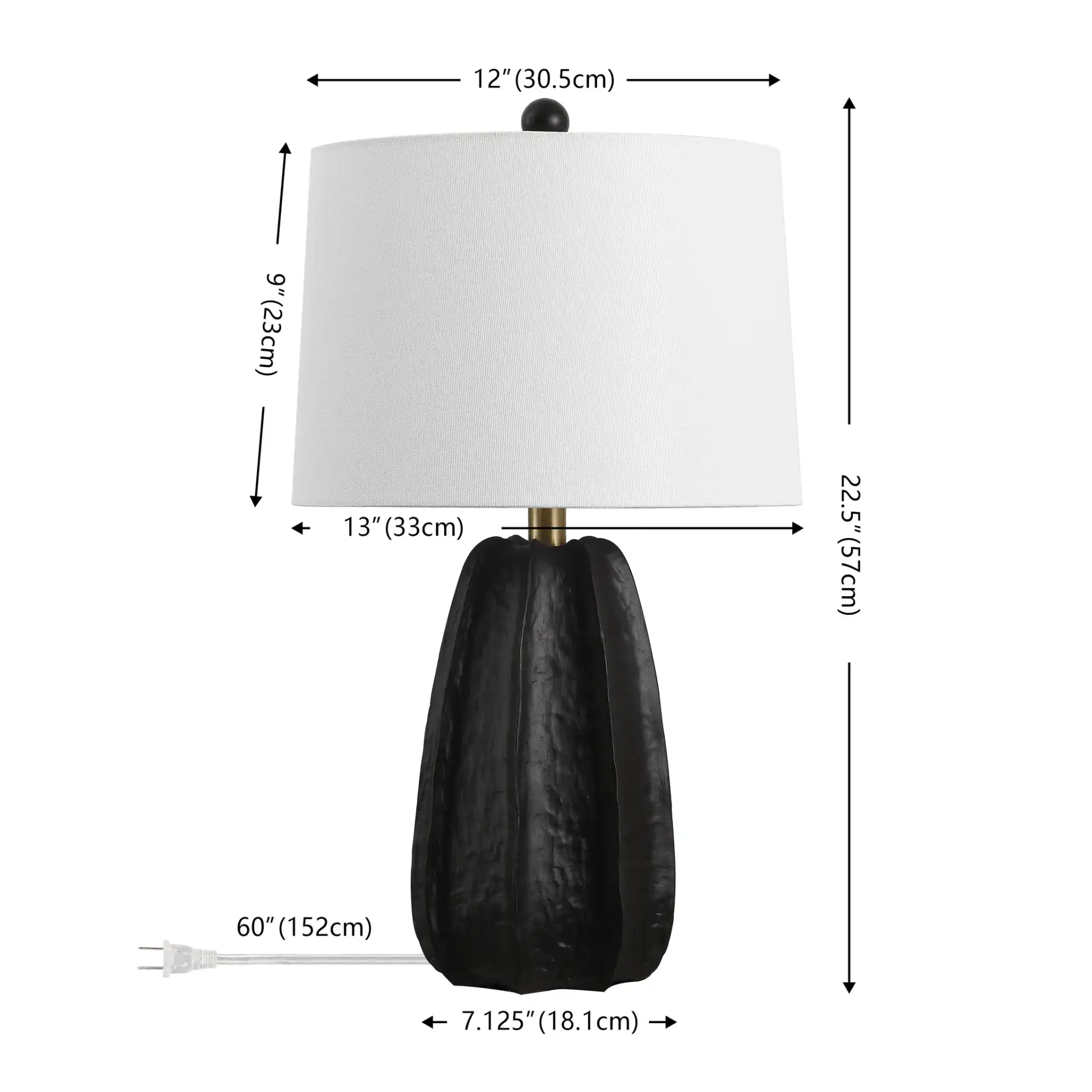 Marni Table Lamp (Set Of 2) in Chocolate Brown, detail view