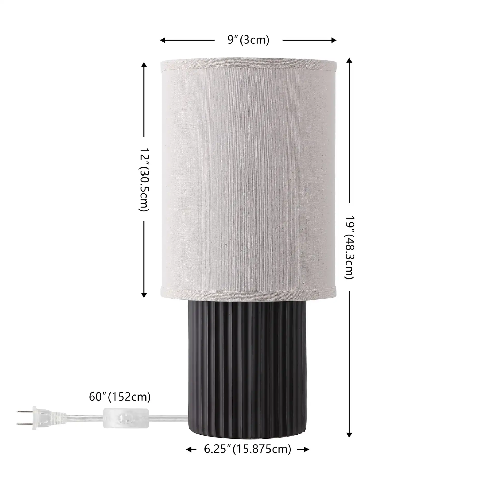 Aster Table Lamp (Set Of 2) in Dark Brown, detail view