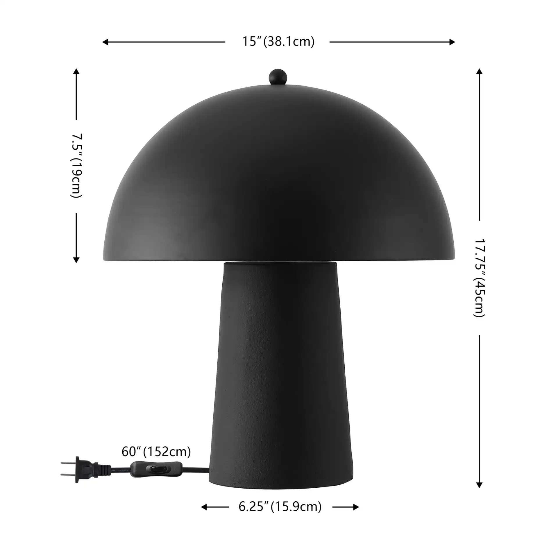 Serra Table Lamp (Set Of 2) in Black, detail view