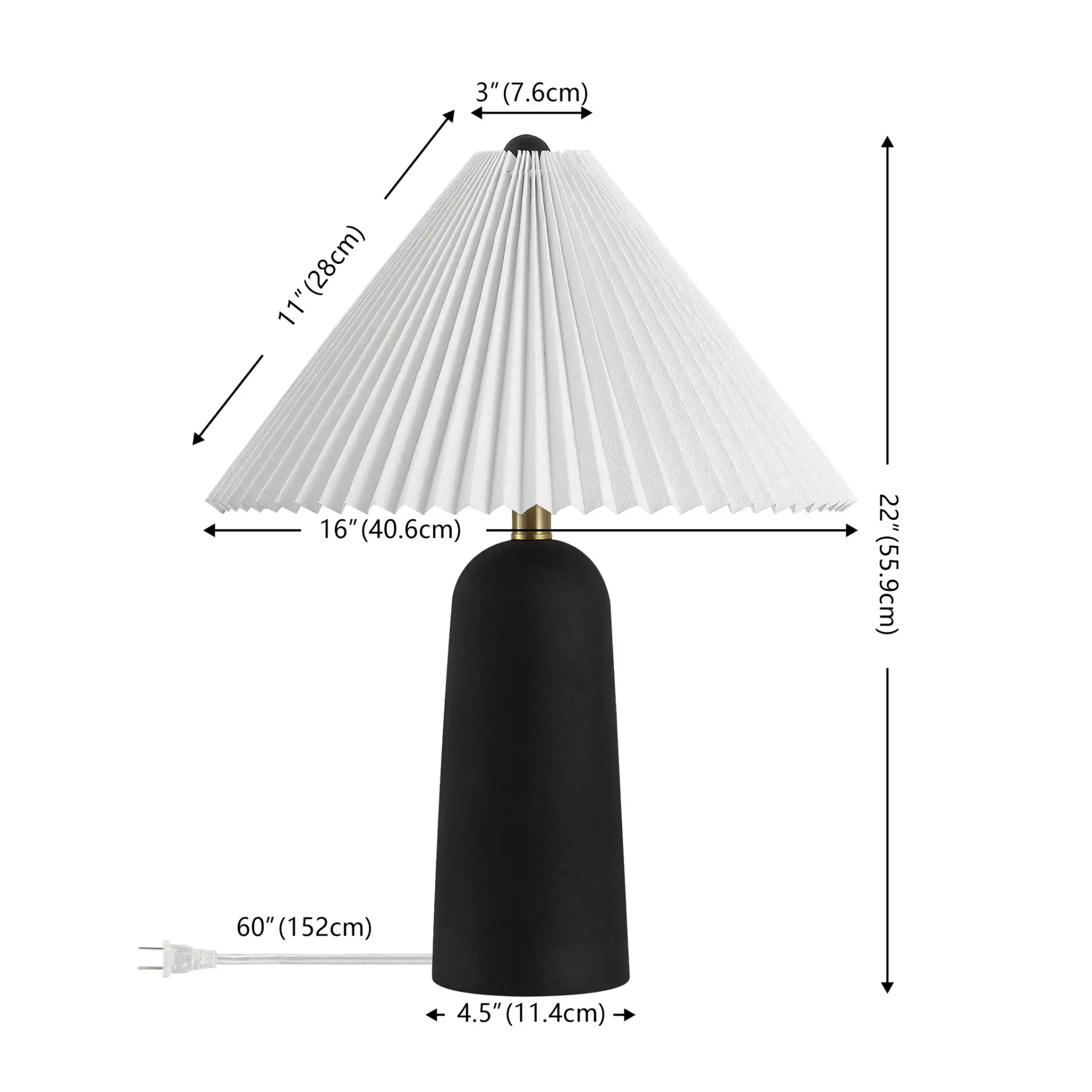 Reese Table Lamp (Set Of 2) in Black, detail view