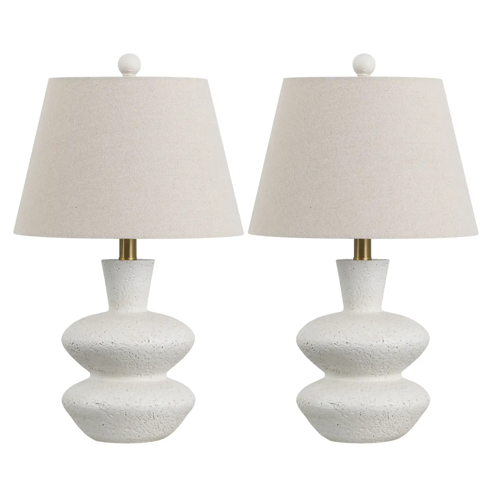 Mecca Table Lamp (Set Of 2) in Off-White, detail view