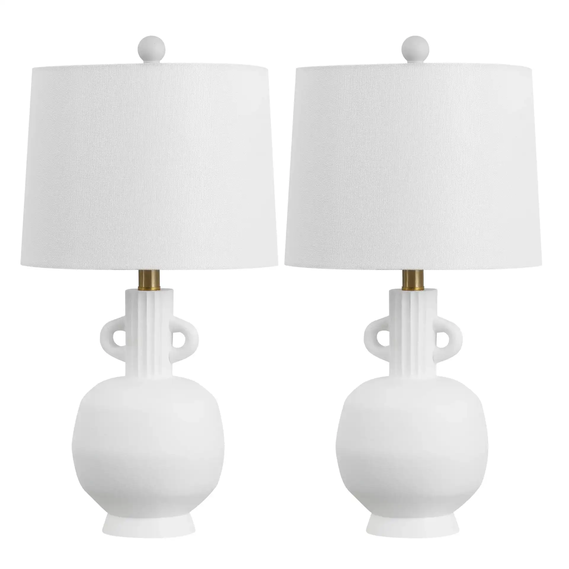 Lucas Table Lamp (Set Of 2) in White, detail view