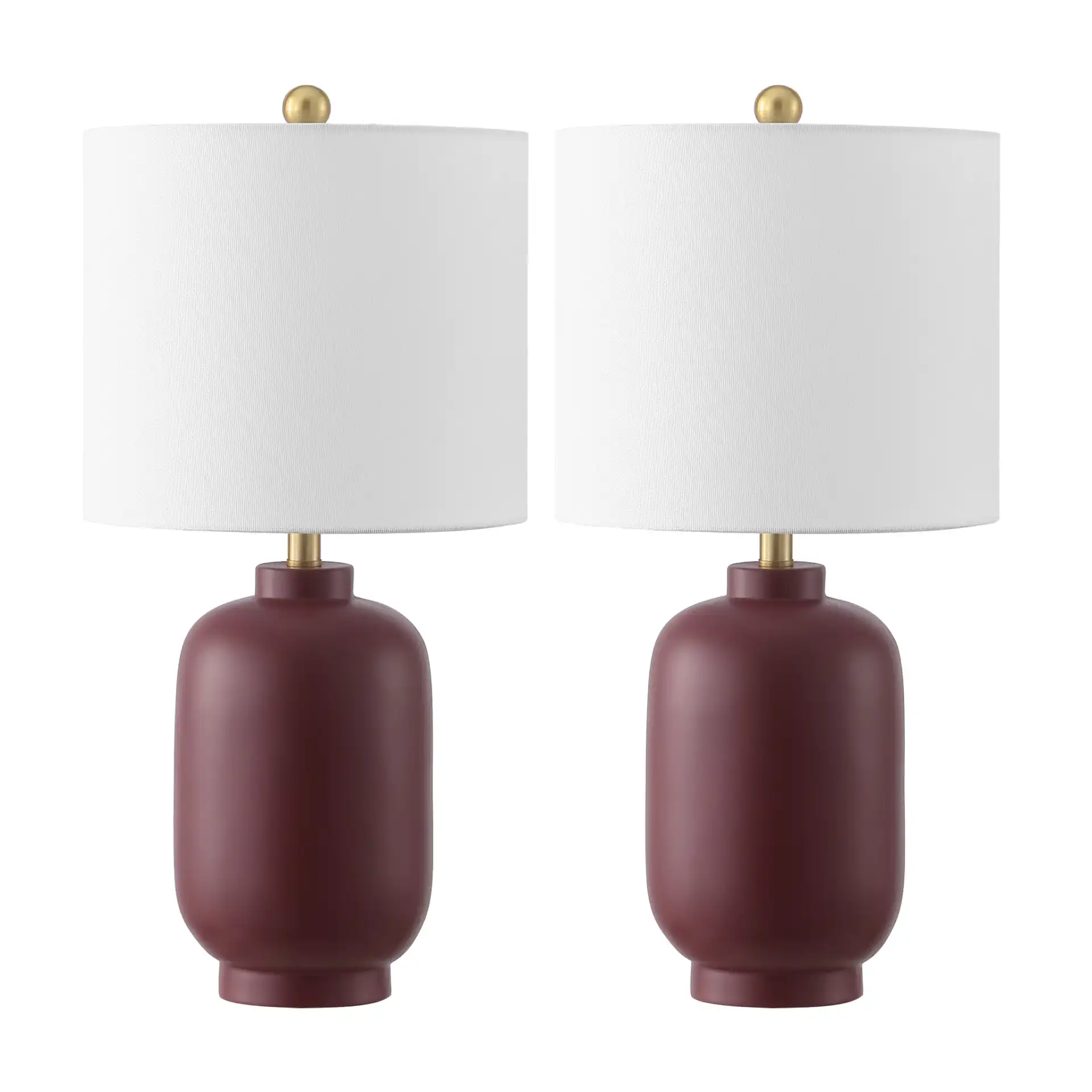 Madsen Table Lamp (Set Of 2) in Burgundy, detail view