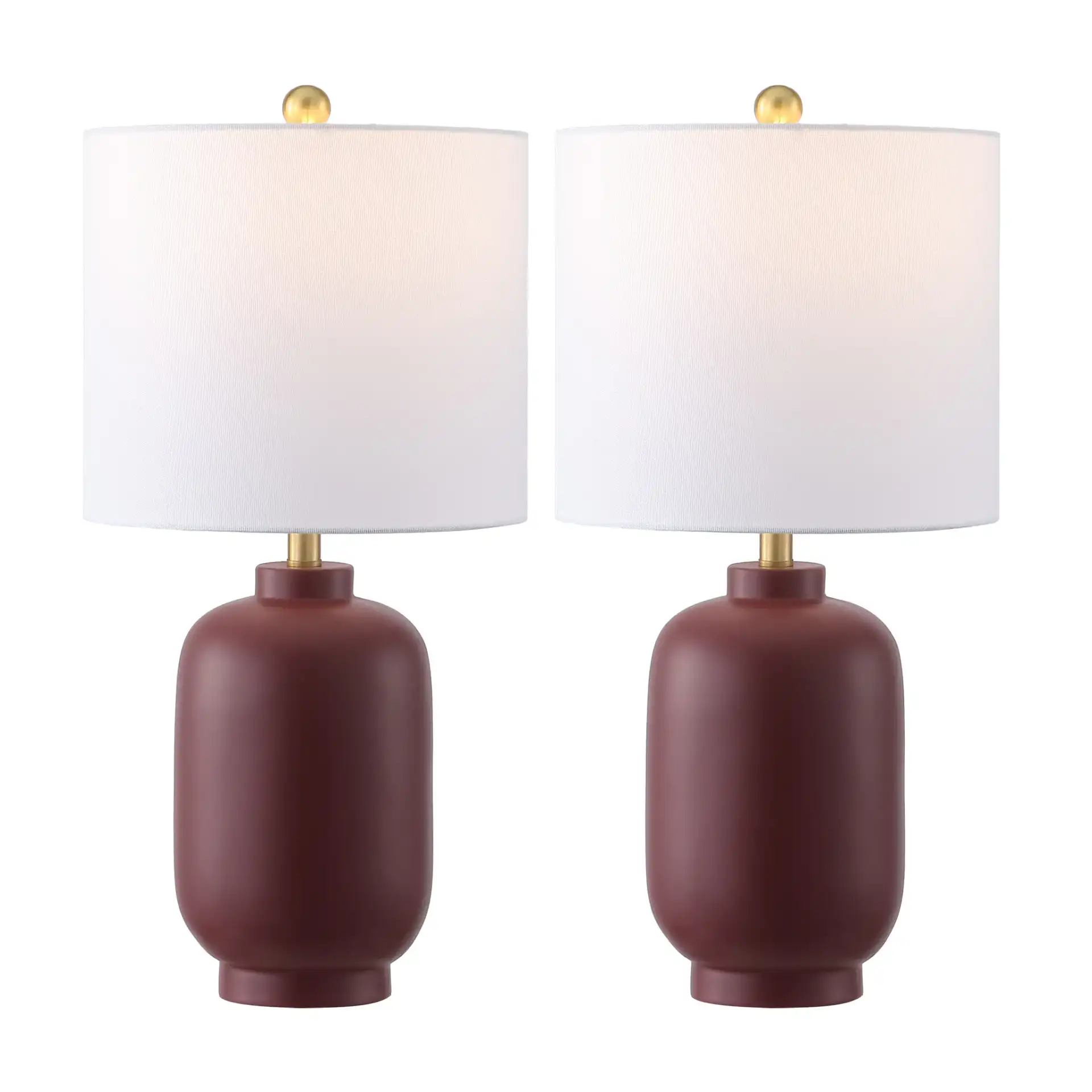 Madsen Table Lamp (Set Of 2) in Burgundy