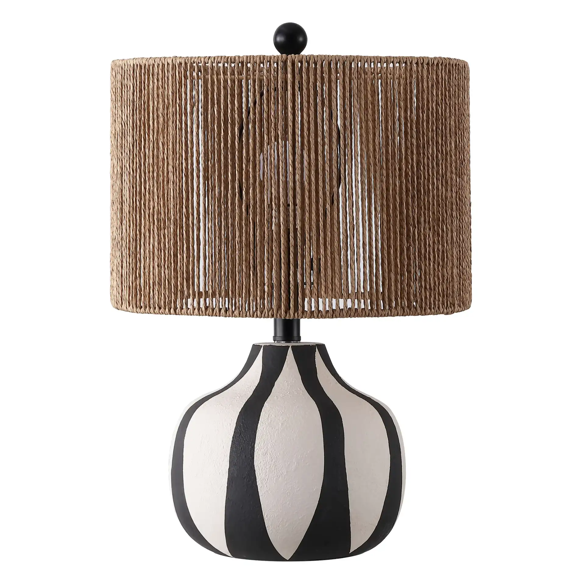 Devi Table Lamp in Cream / Black, detail view