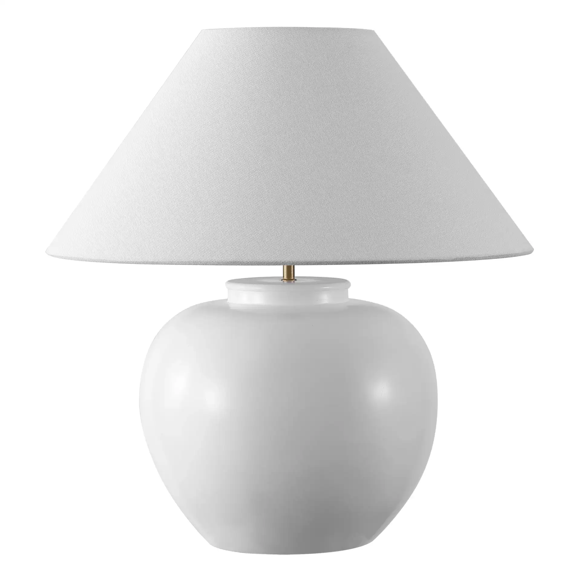 Korie Table Lamp in White, detail view
