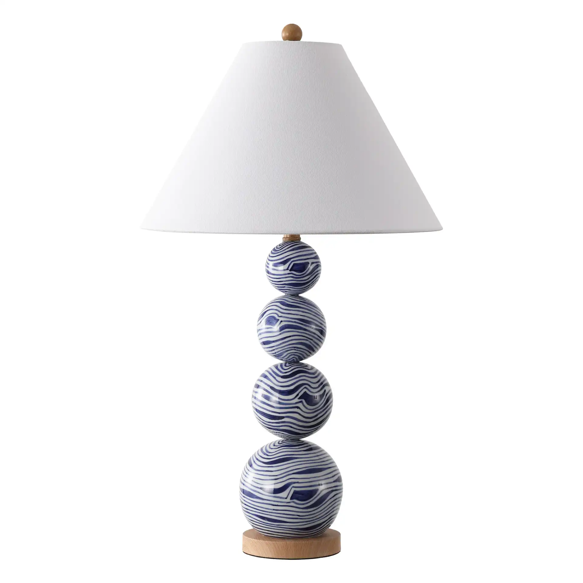Juniper Table Lamp in White / Blue, detail view