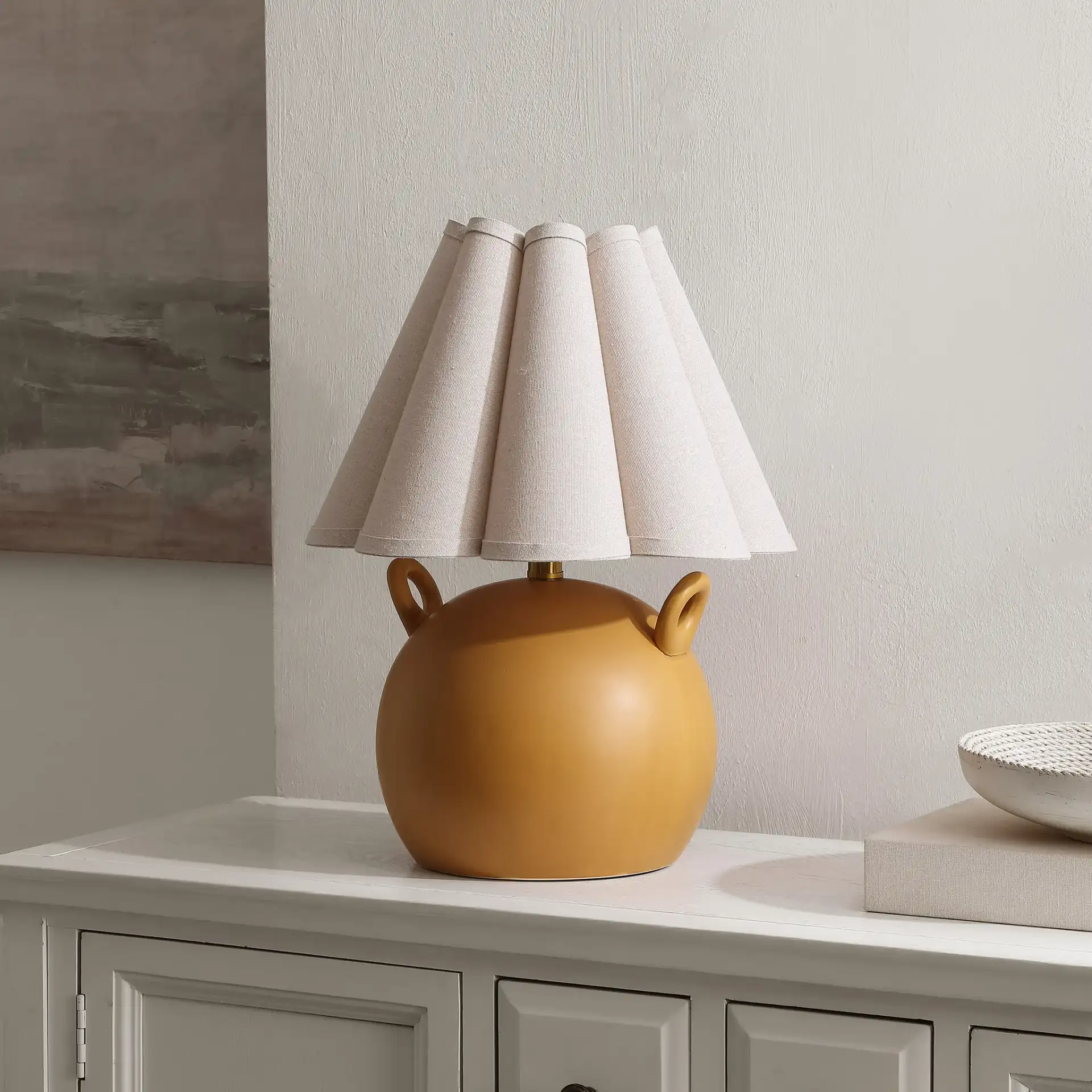 Demi Table Lamp in Brown, detail view
