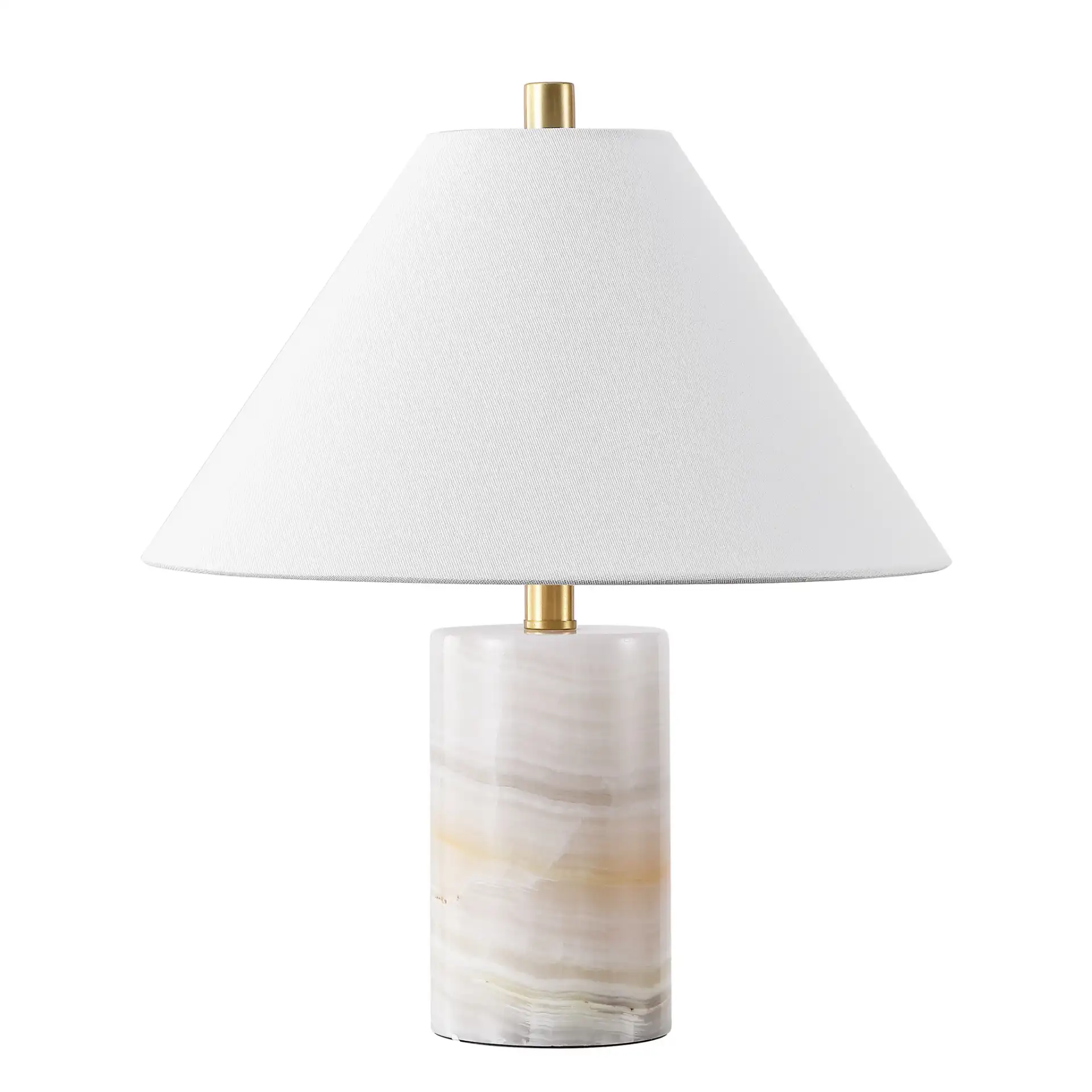 Naelle Table Lamp in White / Gold, detail view