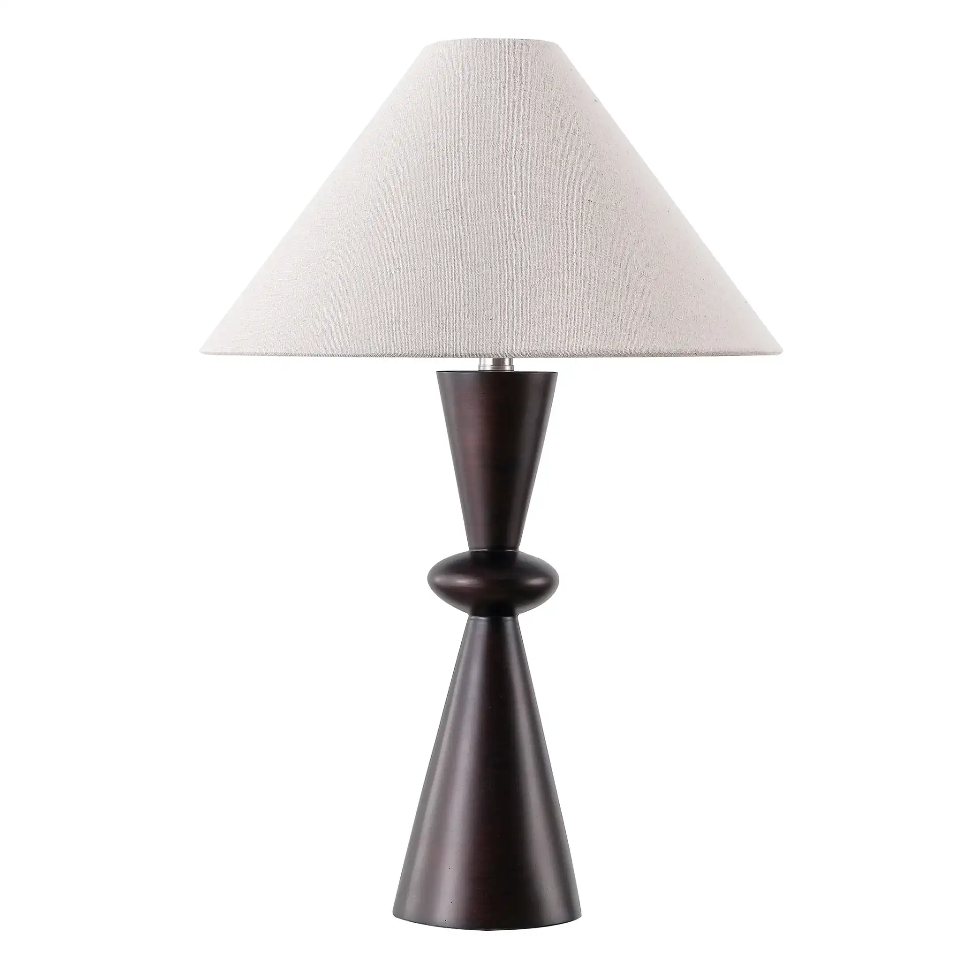 Hailey Table Lamp in Dark Brown, detail view