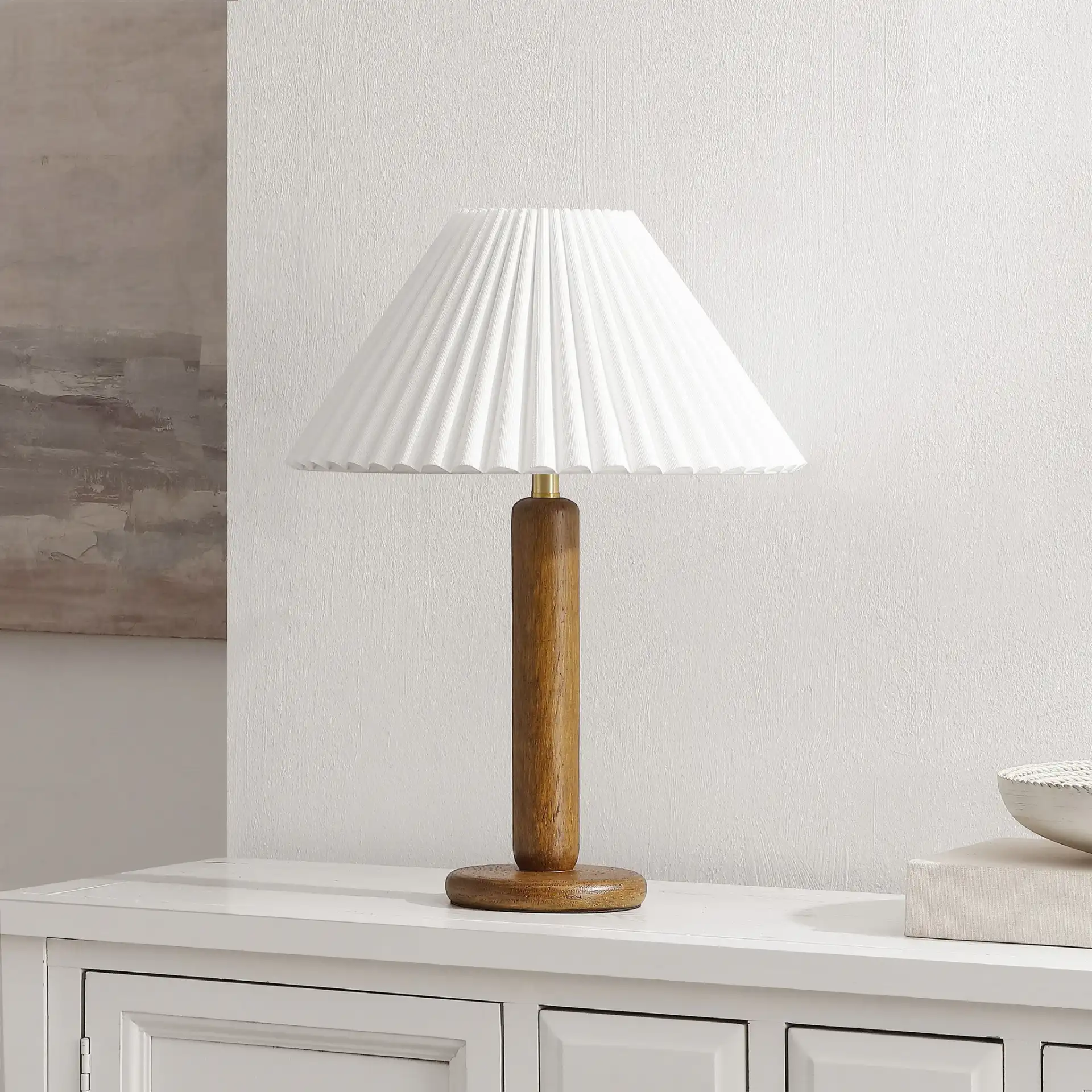 Chlo Table Lamp in Dark Brown in a styled room