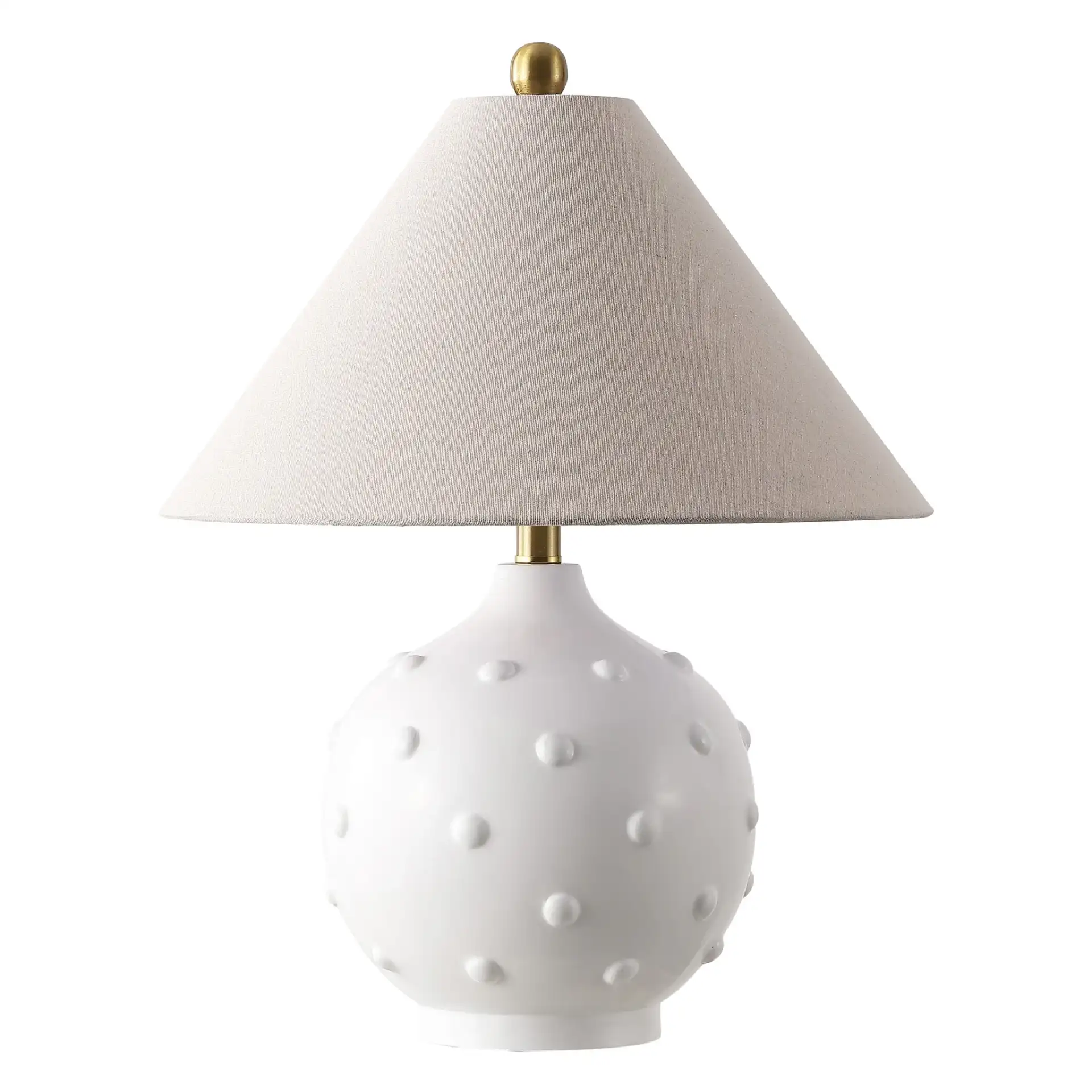 Leanni Table Lamp in White, detail view