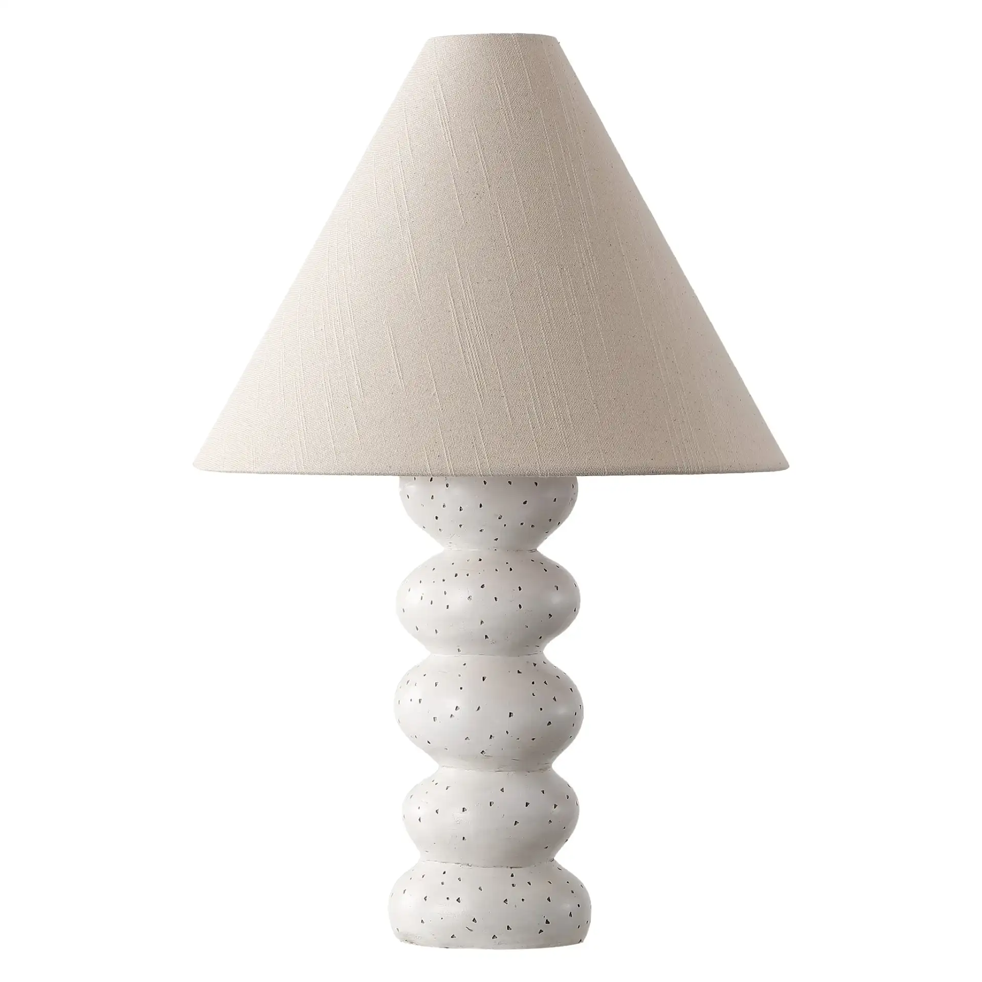 Luana Table Lamp in White, detail view