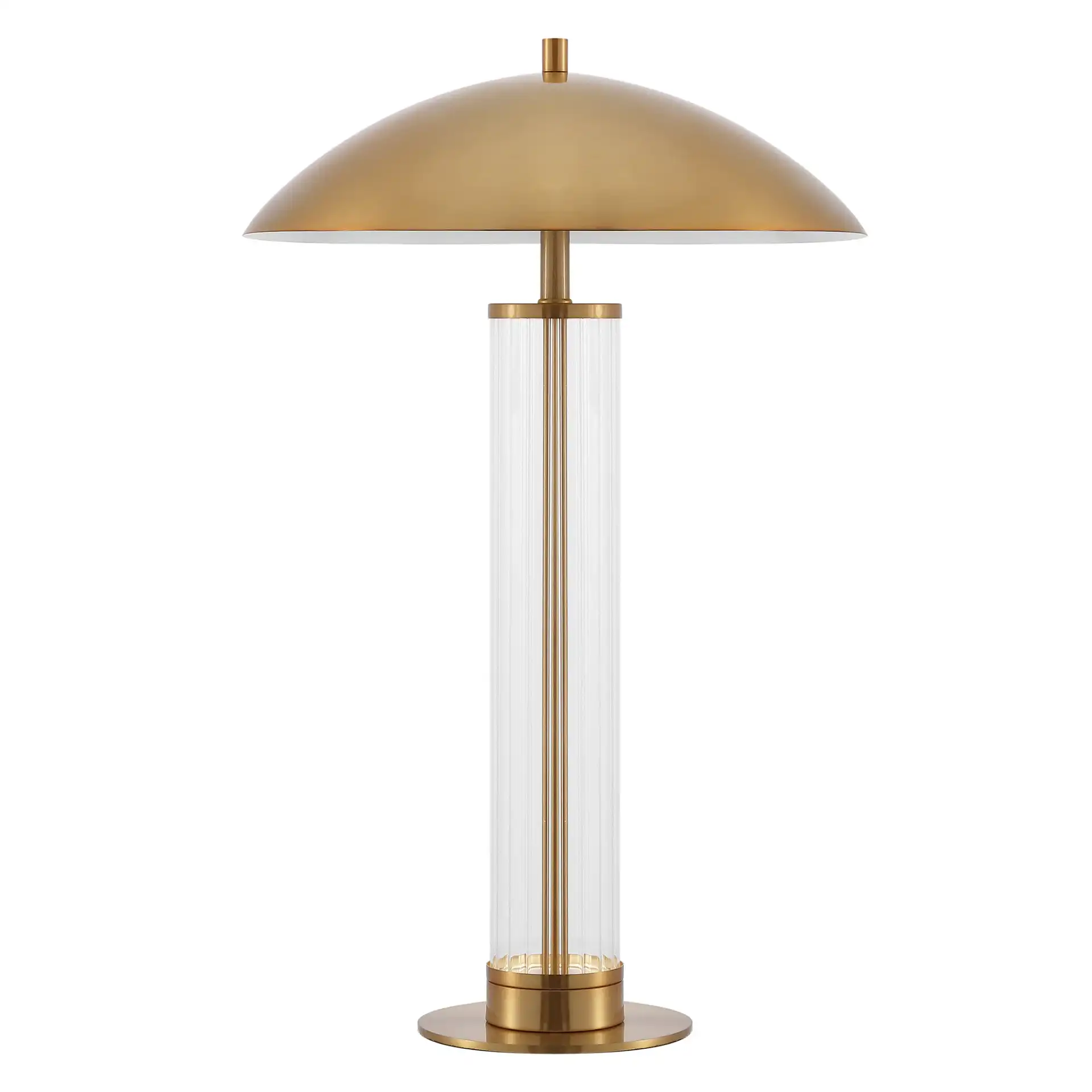 Tylar Table Lamp in Brass / Clear, detail view