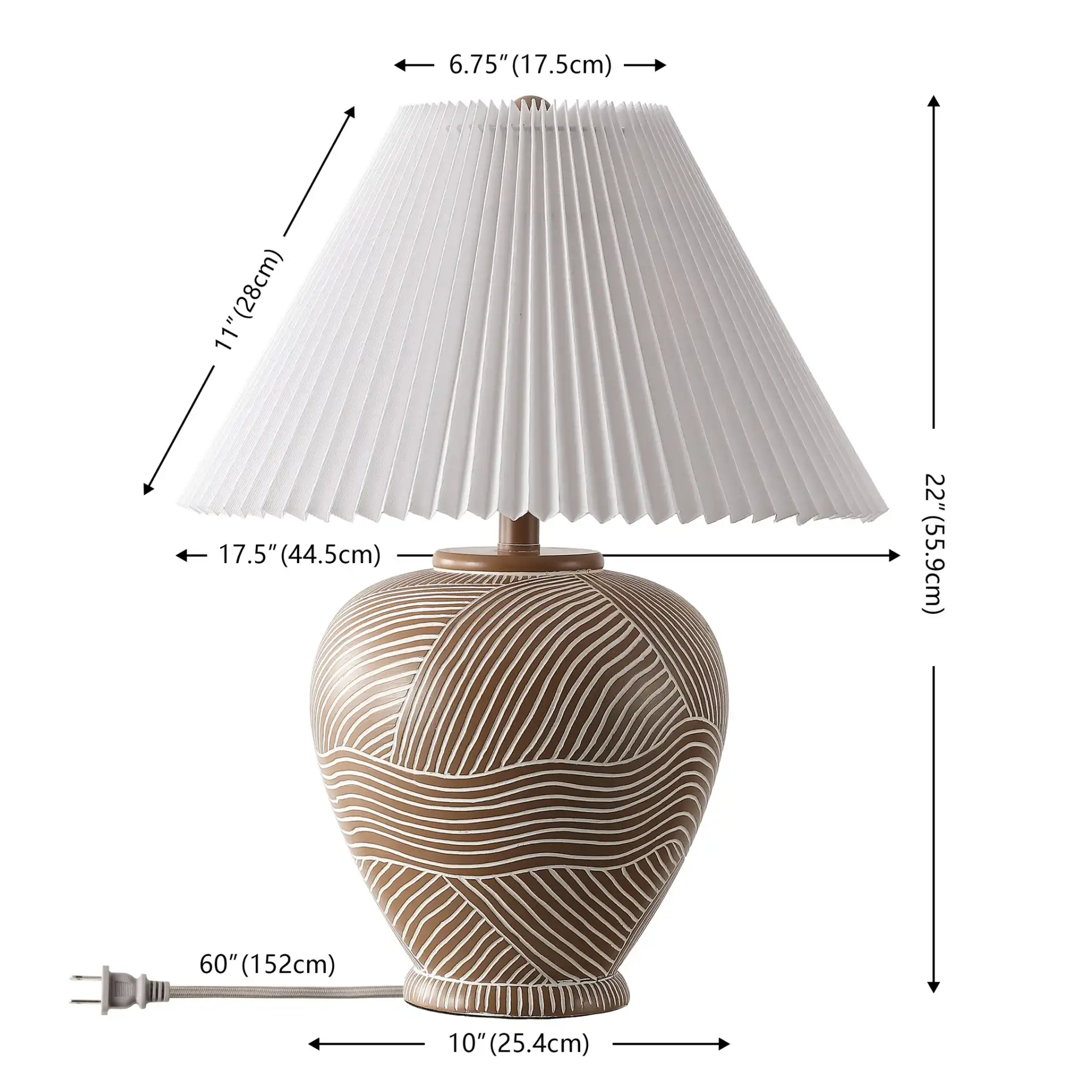Claude Table Lamp in Brown, detail view