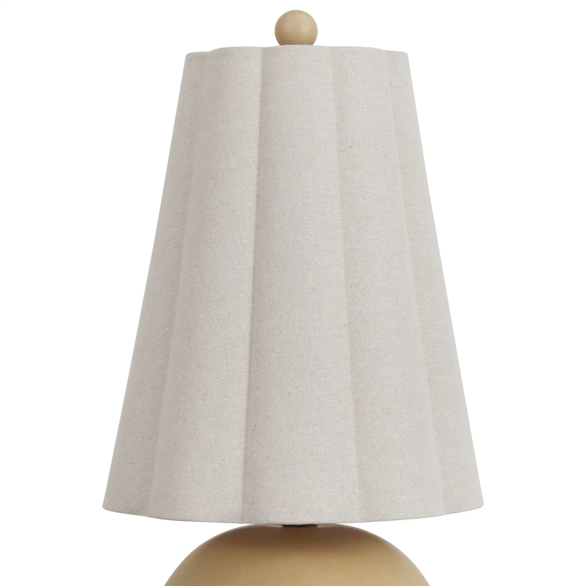 Sachiko Ceramic Ball Table Lamp in Brown / Oatmeal in a styled room