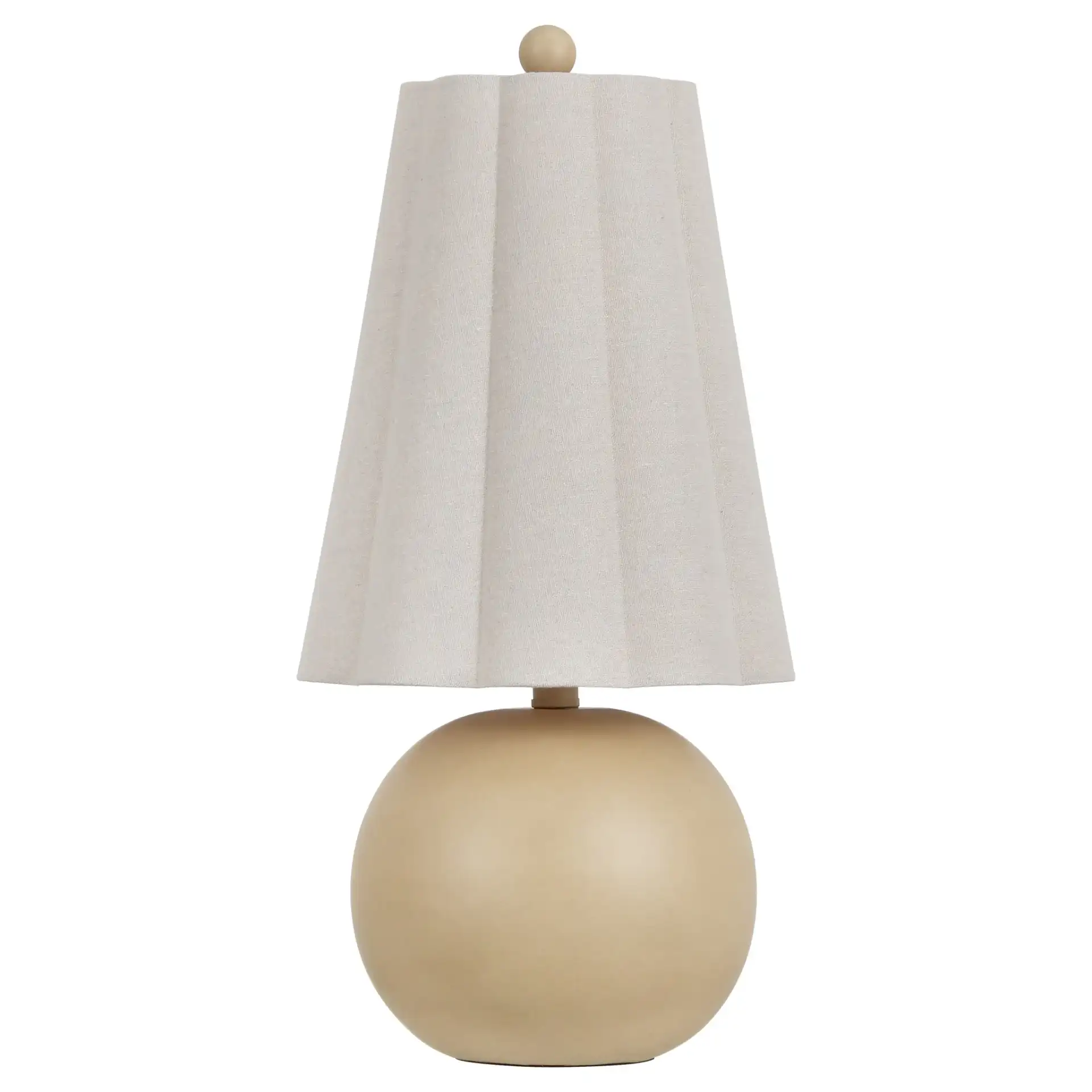 Sachiko Ceramic Ball Table Lamp in Brown / Oatmeal, detail view